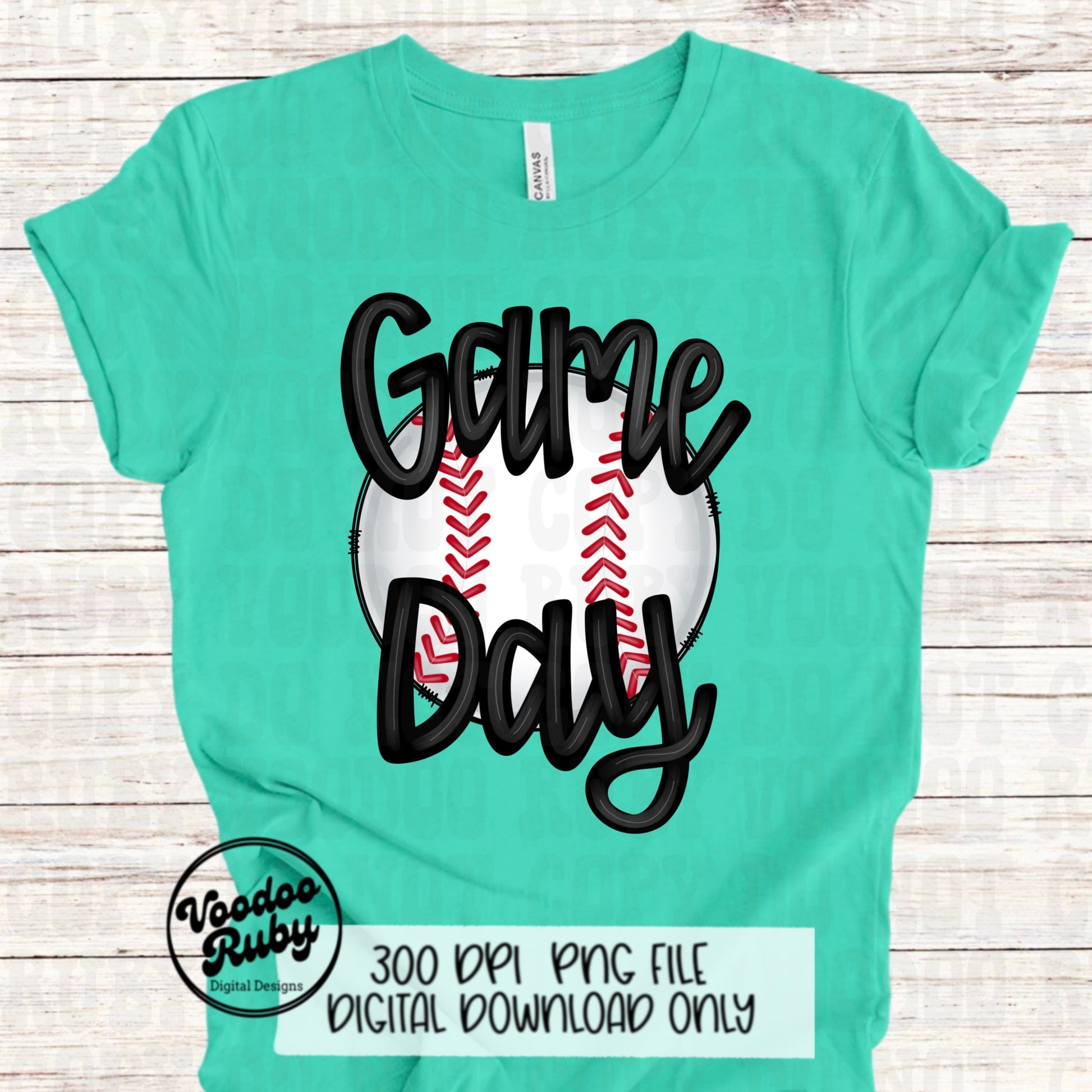 Game Day PNG Design Sublimation Hand Drawn Digital Download Baseball PNG Game Day Baseball DTF Printable Baseball Clip Art