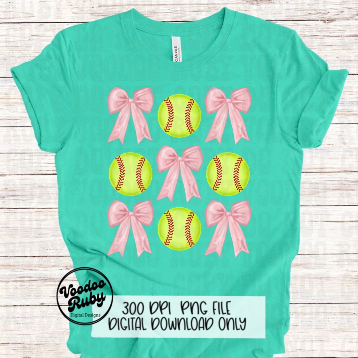 Pink Bow Softball PNG Design Sublimation Hand Drawn Digital Download Coquette Pink Ribbon PNG Soft Girl Preppy Pink Girly DTF Printable