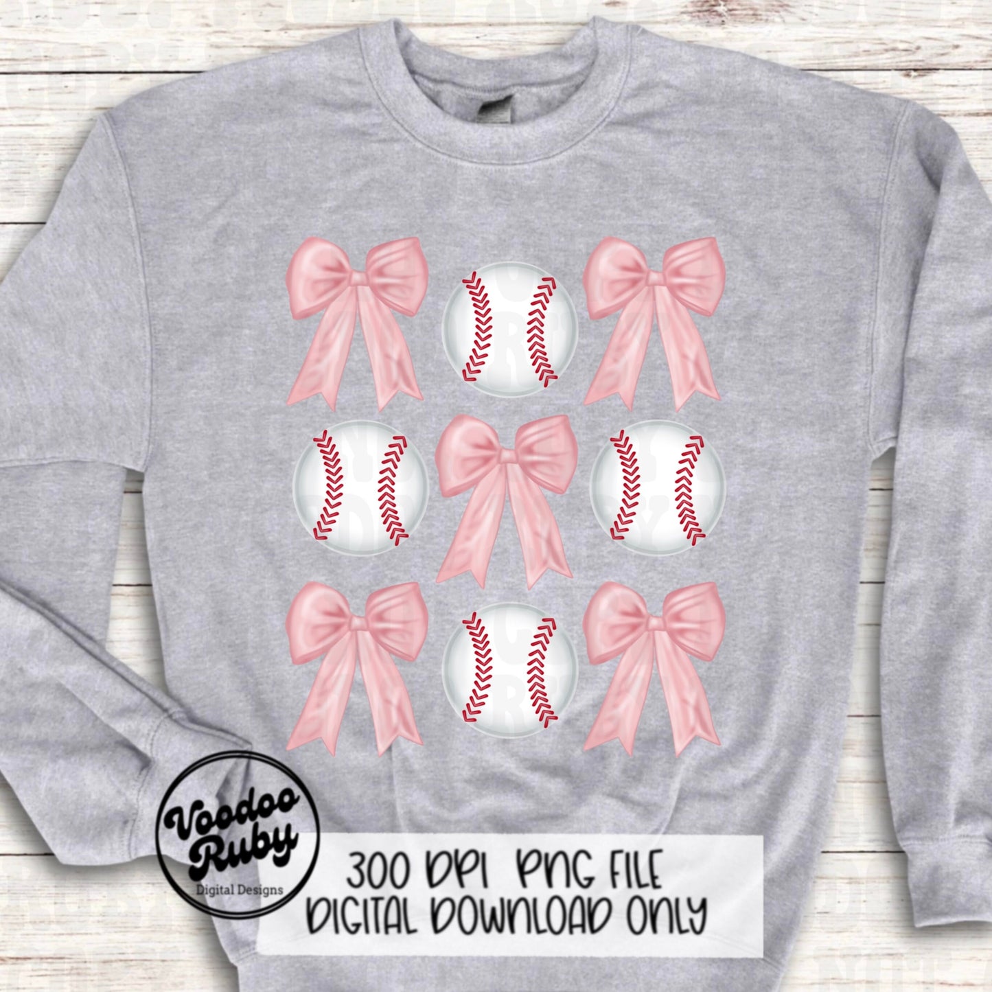 Pink Bow Baseball PNG Design Sublimation Hand Drawn Digital Download Coquette Pink Ribbon PNG Soft Girl Preppy Pink Girly DTF Printable