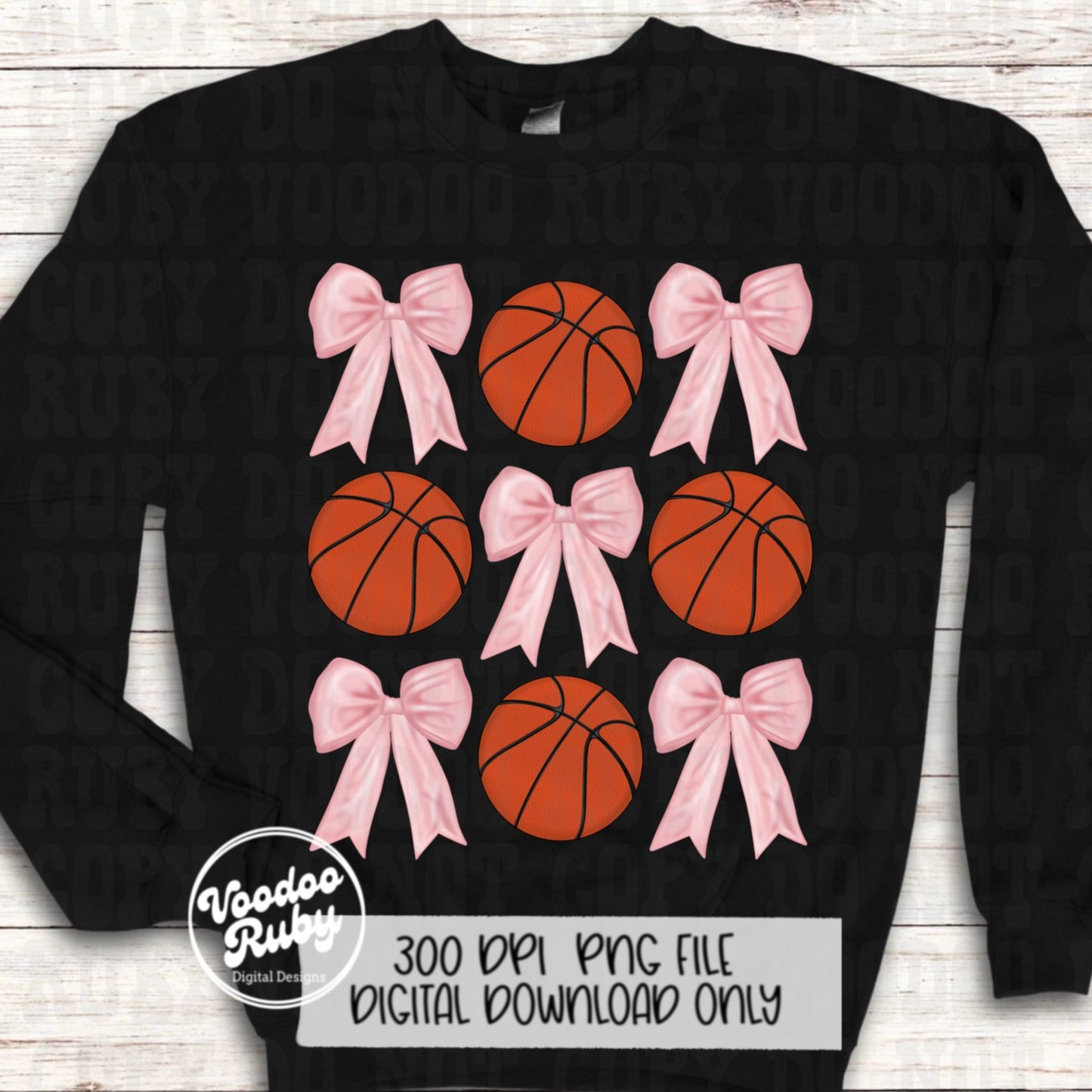 Pink Bow Basketball PNG Design Sublimation Hand Drawn Digital Download Coquette Pink Ribbon PNG Soft Girl Preppy Pink Girly DTF Printable