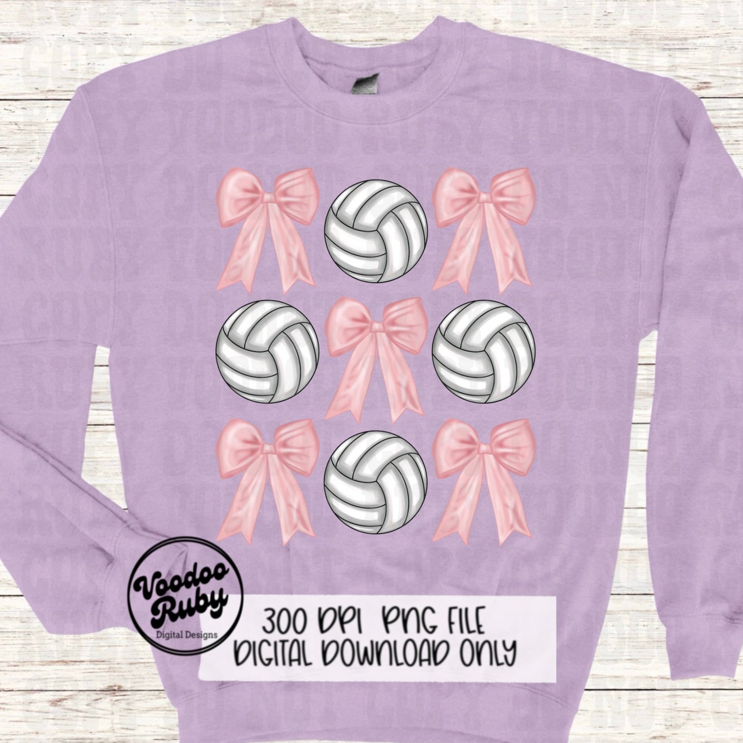 Pink Bow Volleyball PNG Design Sublimation Coquette Hand Drawn Digital Download Pink Ribbon PNG Soft Girl Preppy Pink Girly DTF Ribbon