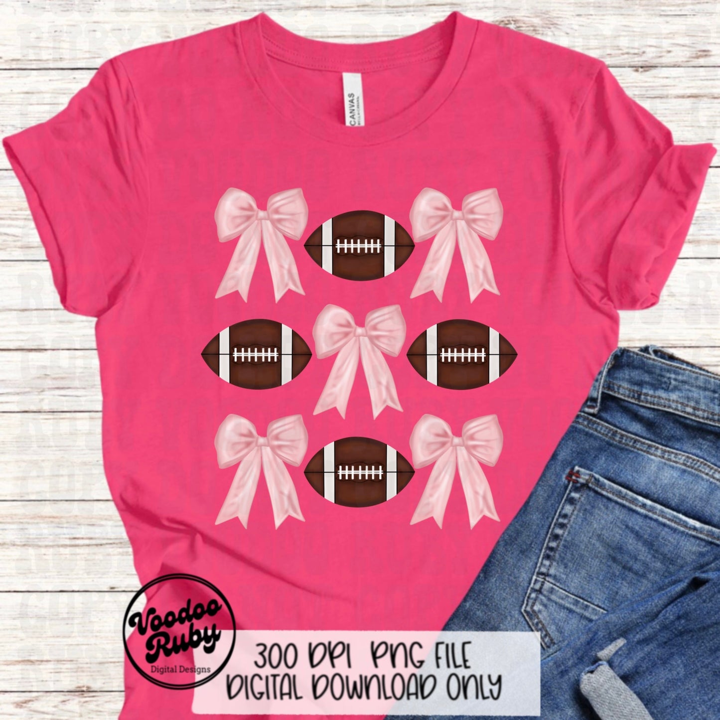 Pink Bow Football PNG Design Sublimation Hand Drawn Digital Download Coquette Pink Ribbon PNG Soft Girl Preppy Pink Girly DTF Printable