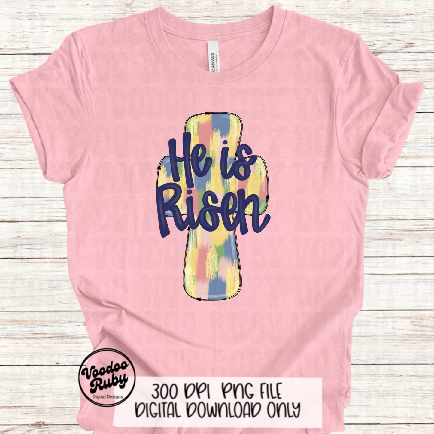 He is Risen Jesus PNG Design Sublimation Hand Drawn Digital Download Christian DTF Printable Matthew 28:6 Cross Clip Art Christian Cross png
