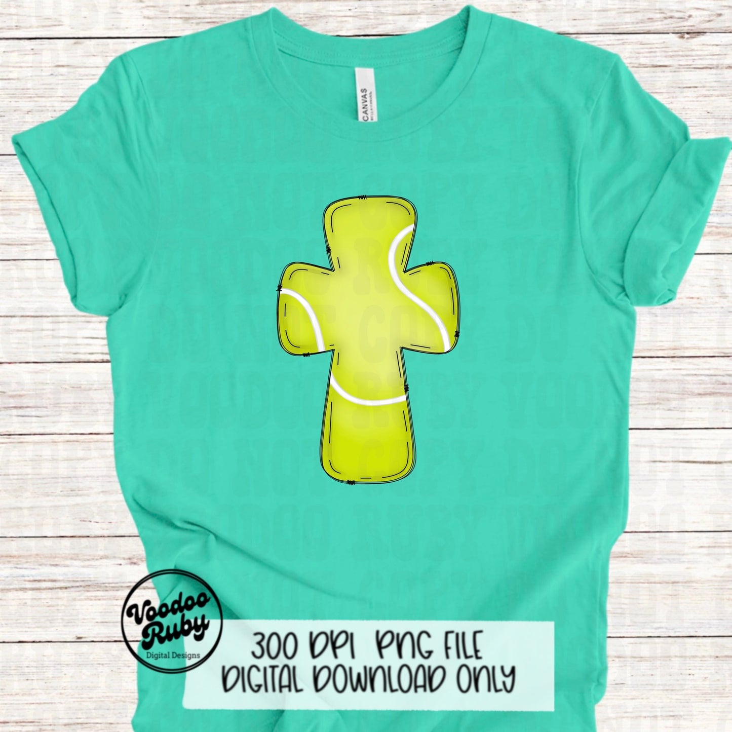 Christian Tennis PNG Design: Hand Drawn Sports Clip Art (Digital Download