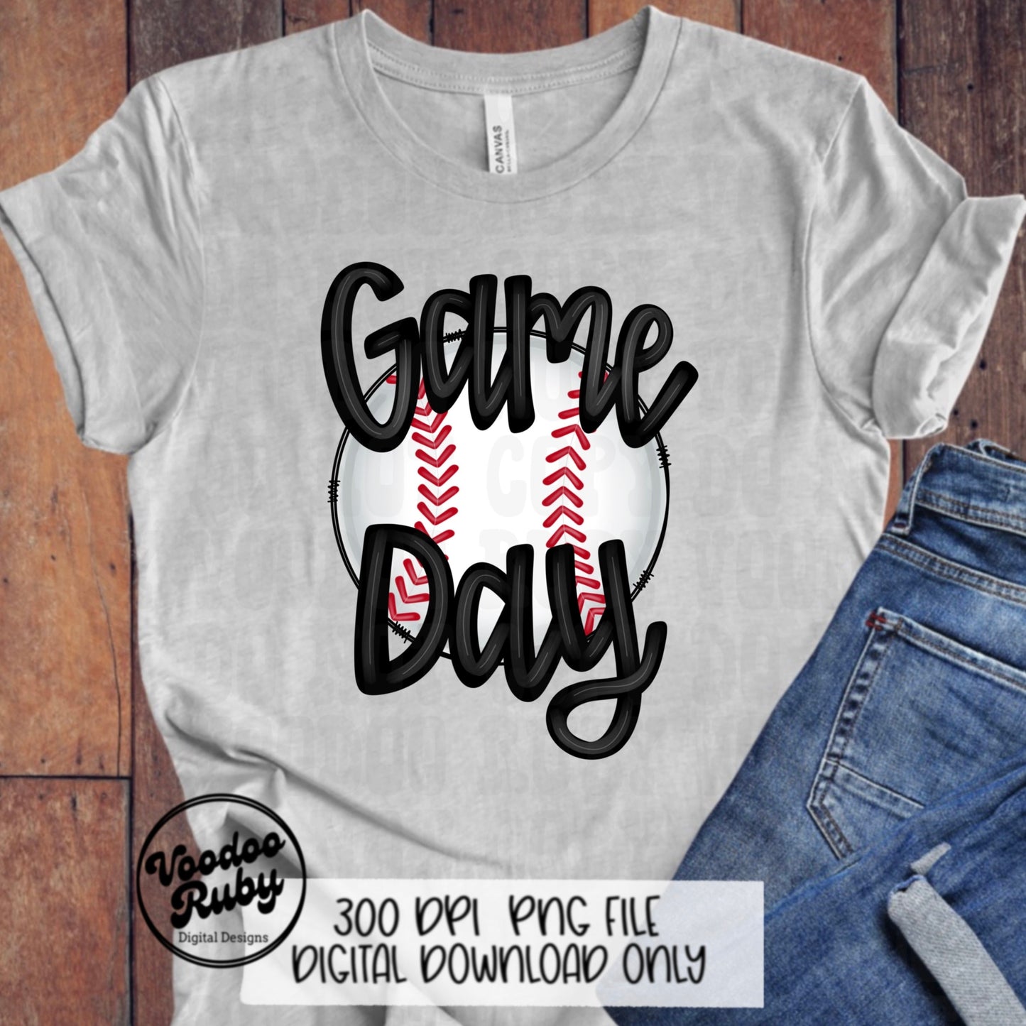 Game Day PNG Design Sublimation Hand Drawn Digital Download Baseball PNG Game Day Baseball DTF Printable Baseball Clip Art