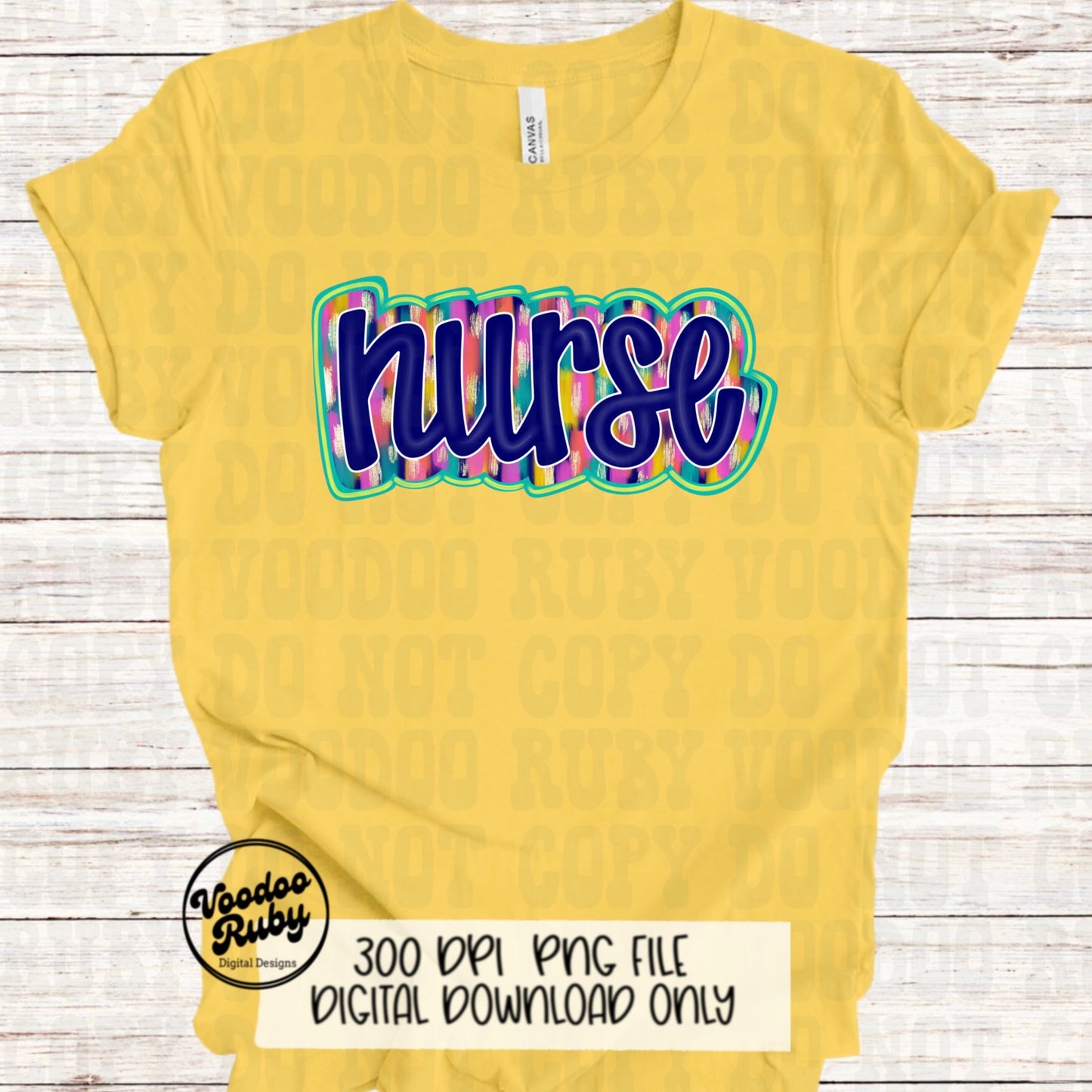 Nurse PNG Design Sublimation Hand Drawn Digital Download RN PNG Nurse Printable Nurse Clip Art Colorful png Nurse Dtf