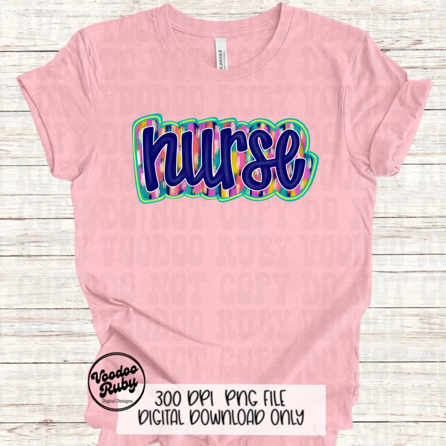 Nurse PNG Design Sublimation Hand Drawn Digital Download RN PNG Nurse Printable Nurse Clip Art Colorful png Nurse Dtf