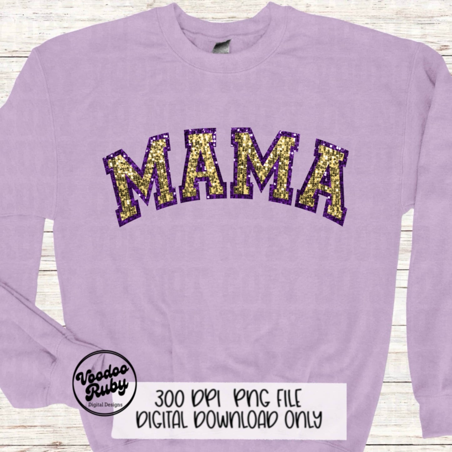Sequin Mama PNG Design Faux Embroidery PNG Hand Drawn Digital Download Faux Sequins Mom png Printable Clip Art Faux Applique DTF
