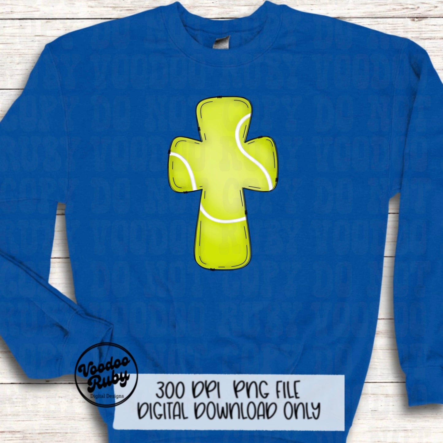 Christian Tennis PNG Design: Hand Drawn Sports Clip Art (Digital Download