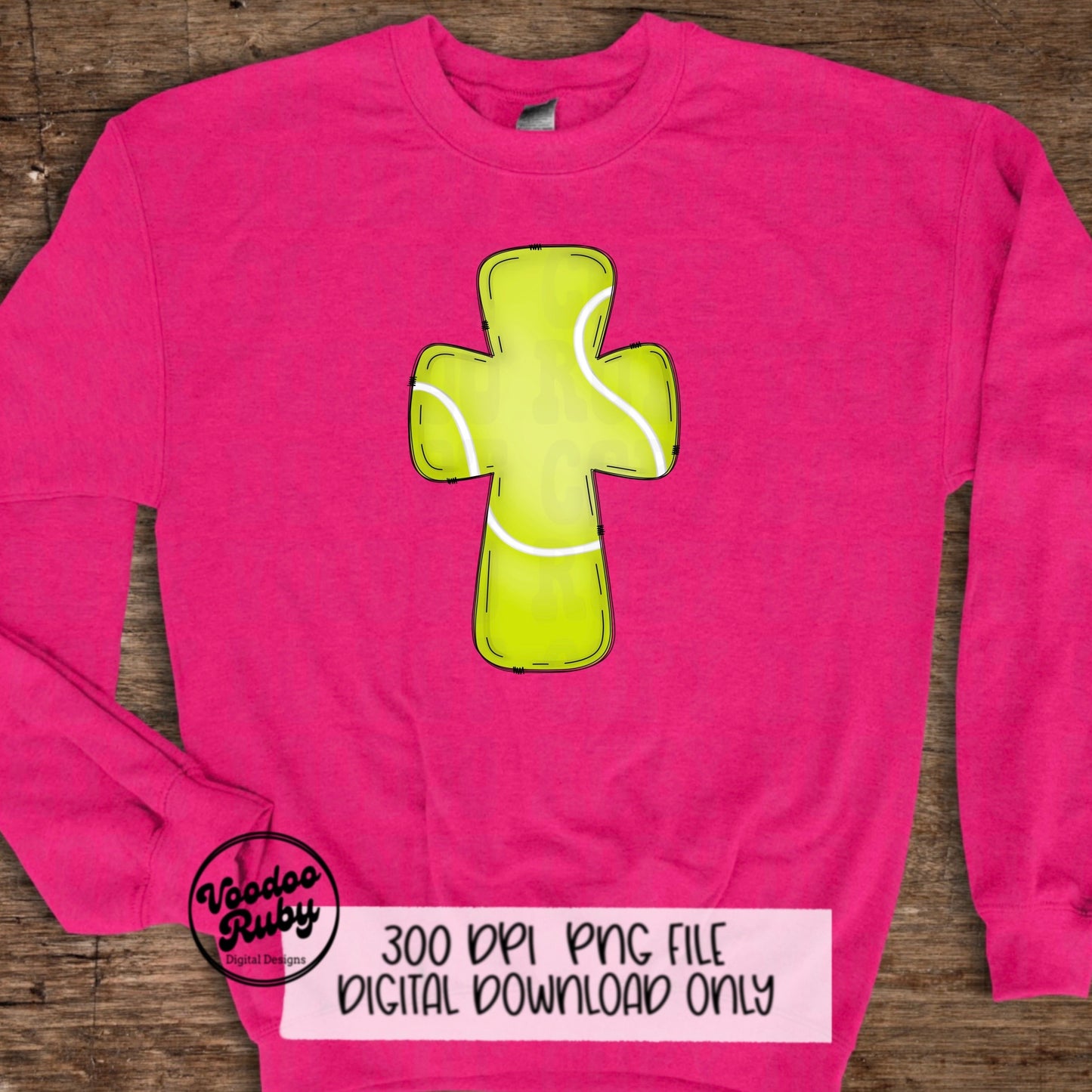Christian Tennis PNG Design: Hand Drawn Sports Clip Art (Digital Download