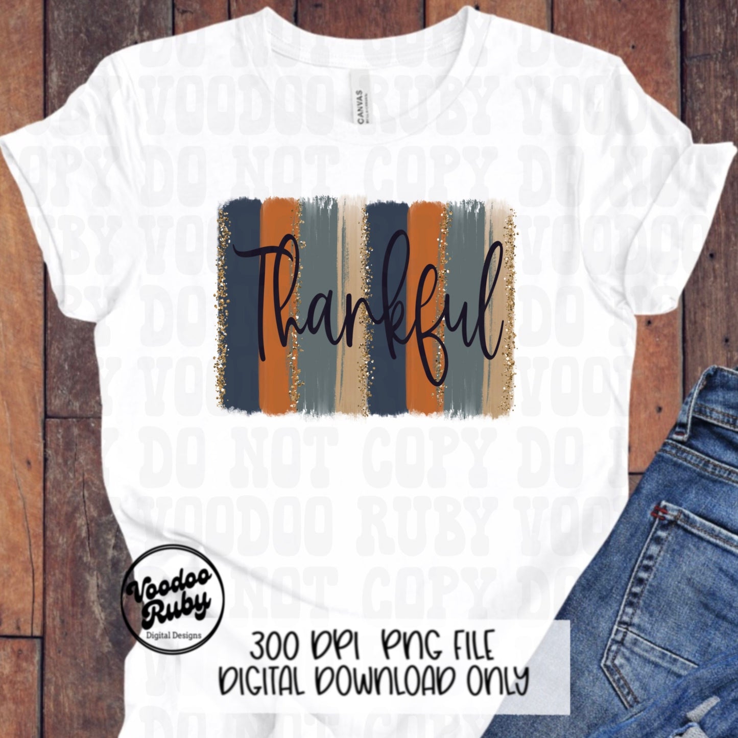 Thankful PNG Design Hand Drawn Digital Download Sublimation Thankful DTF Printable Happy Thanksgiving Clip Art