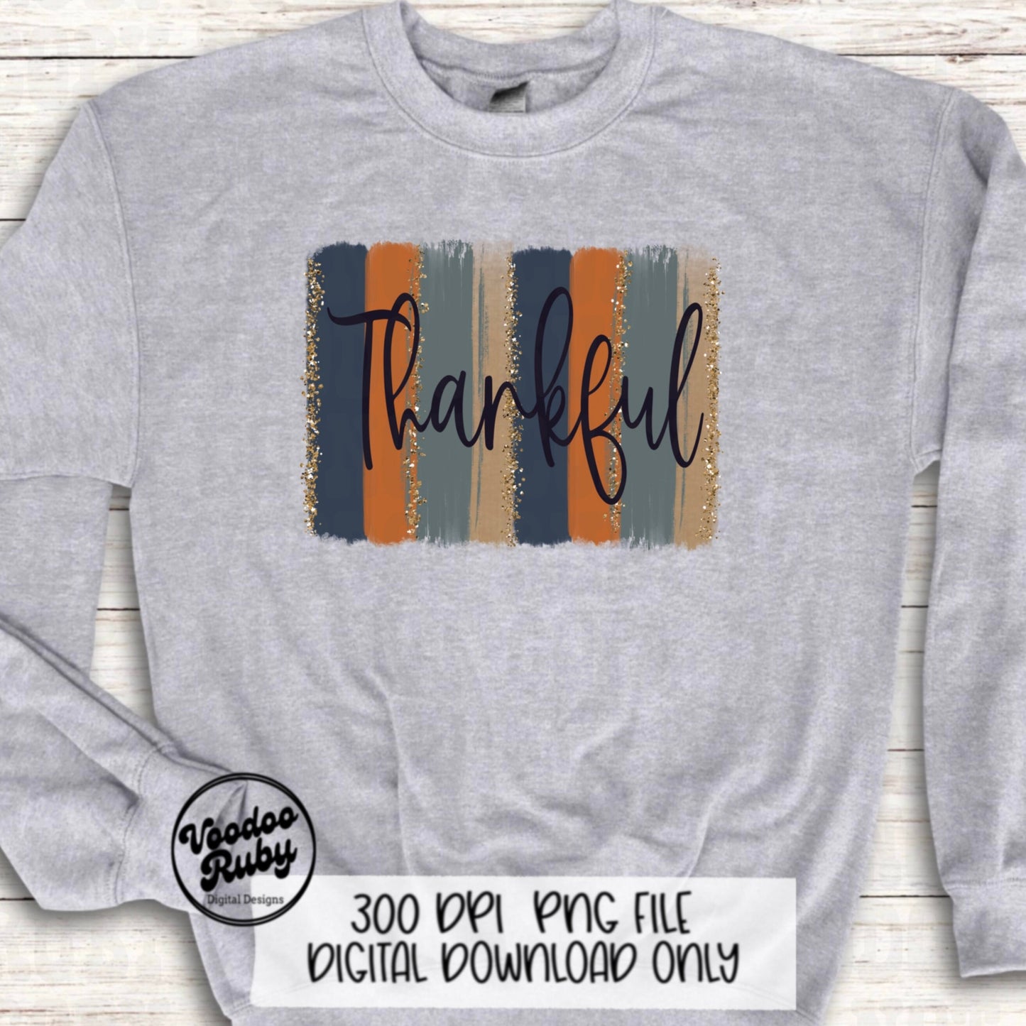 Thankful PNG Design Hand Drawn Digital Download Sublimation Thankful DTF Printable Happy Thanksgiving Clip Art