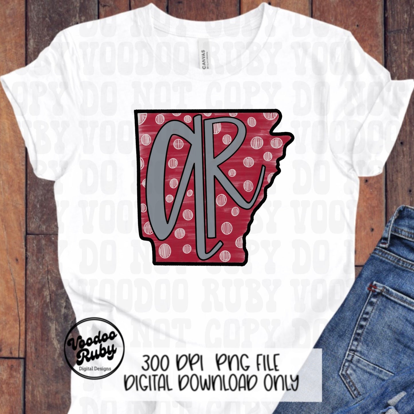 Arkansas PNG Design Sublimation Hand Drawn Digital Download Arkansas DTF Printable Red Gray Football png Clip Art Doodle Design png