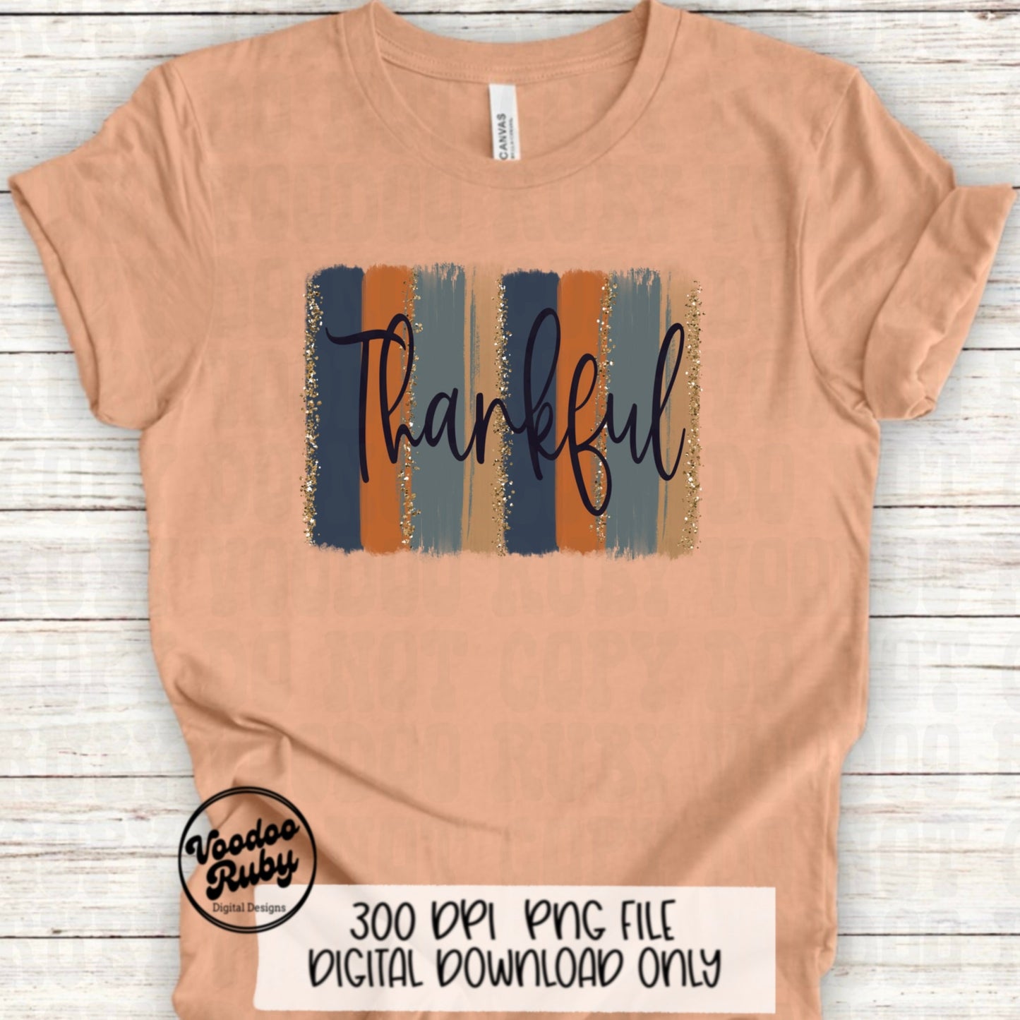 Thankful PNG Design Hand Drawn Digital Download Sublimation Thankful DTF Printable Happy Thanksgiving Clip Art