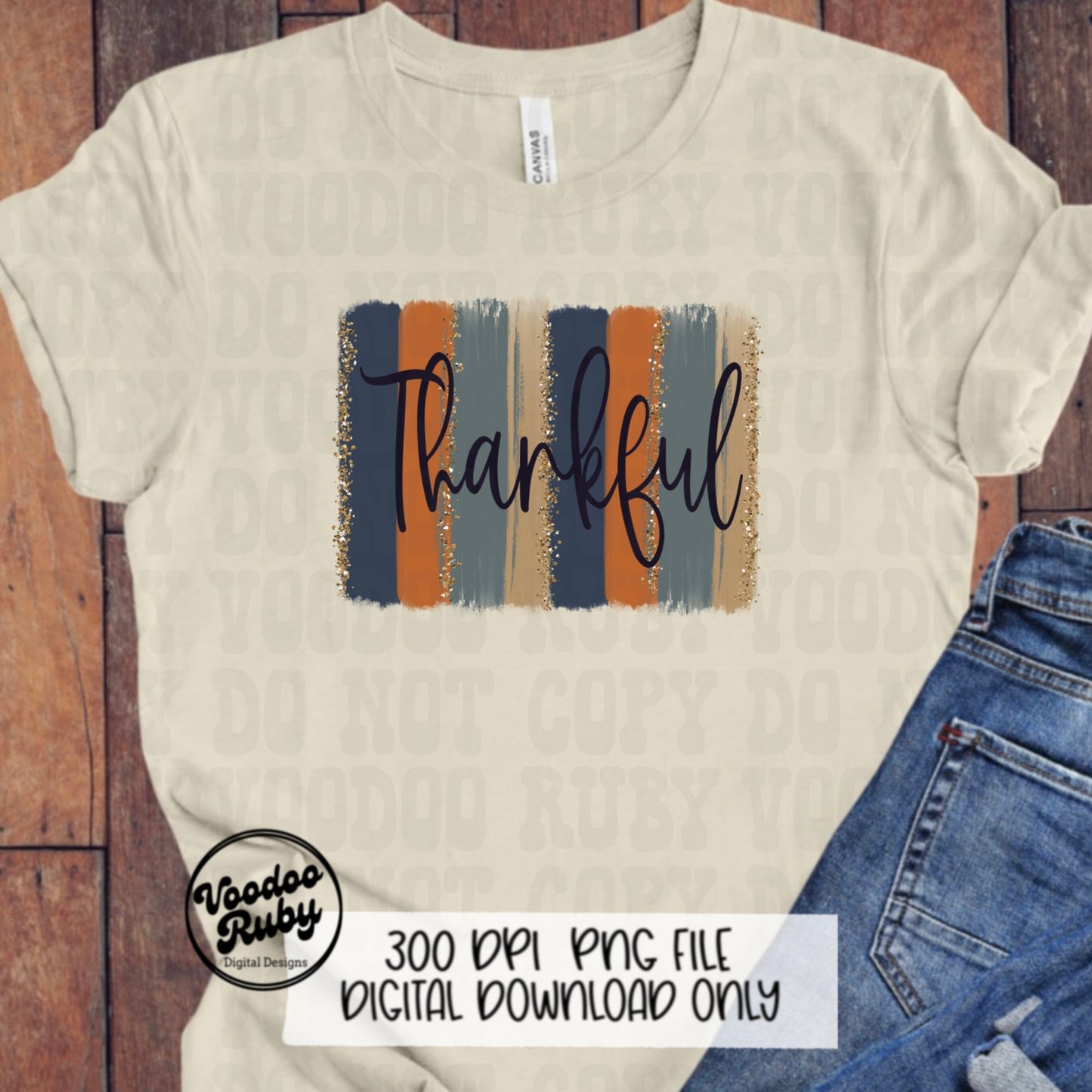 Thankful PNG Design Hand Drawn Digital Download Sublimation Thankful DTF Printable Happy Thanksgiving Clip Art