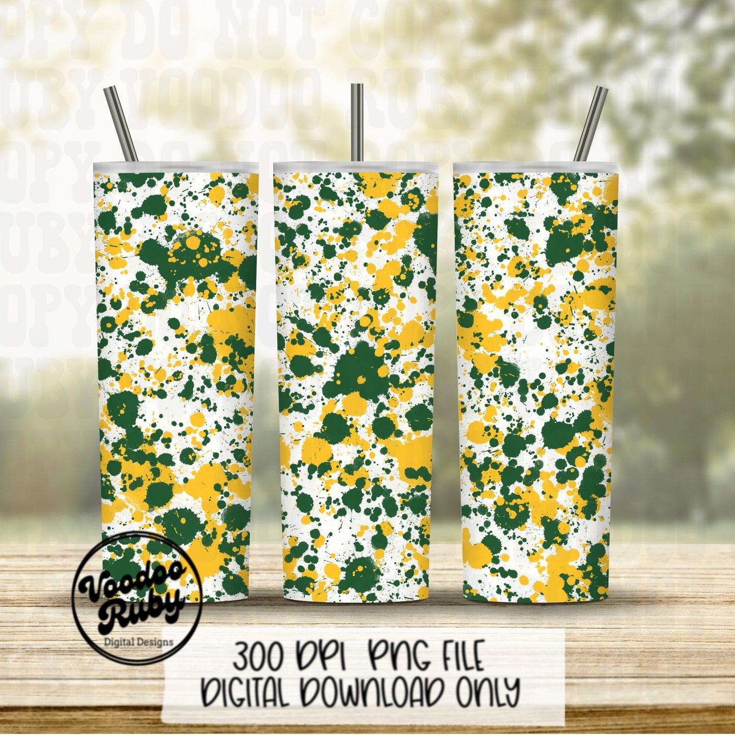 Green and Yellow Gold Splatter Paint Sublimation PNG Design Bundle Tumbler PNG Hand Drawn Digital Design Download Green Gold Splatter PNG