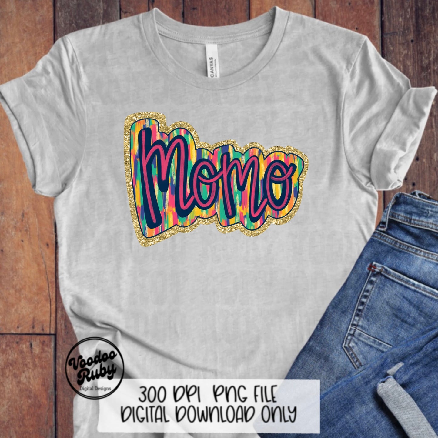 Glitter Momo PNG Sublimation Design Hand Drawn Digital Download Summer PNG Momo Clip Art Mom dtf Printable
