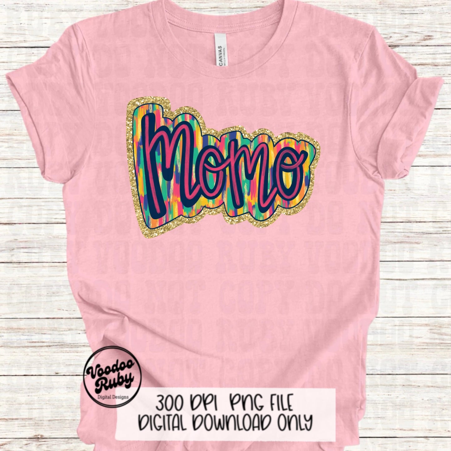 Glitter Momo PNG Sublimation Design Hand Drawn Digital Download Summer PNG Momo Clip Art Mom dtf Printable