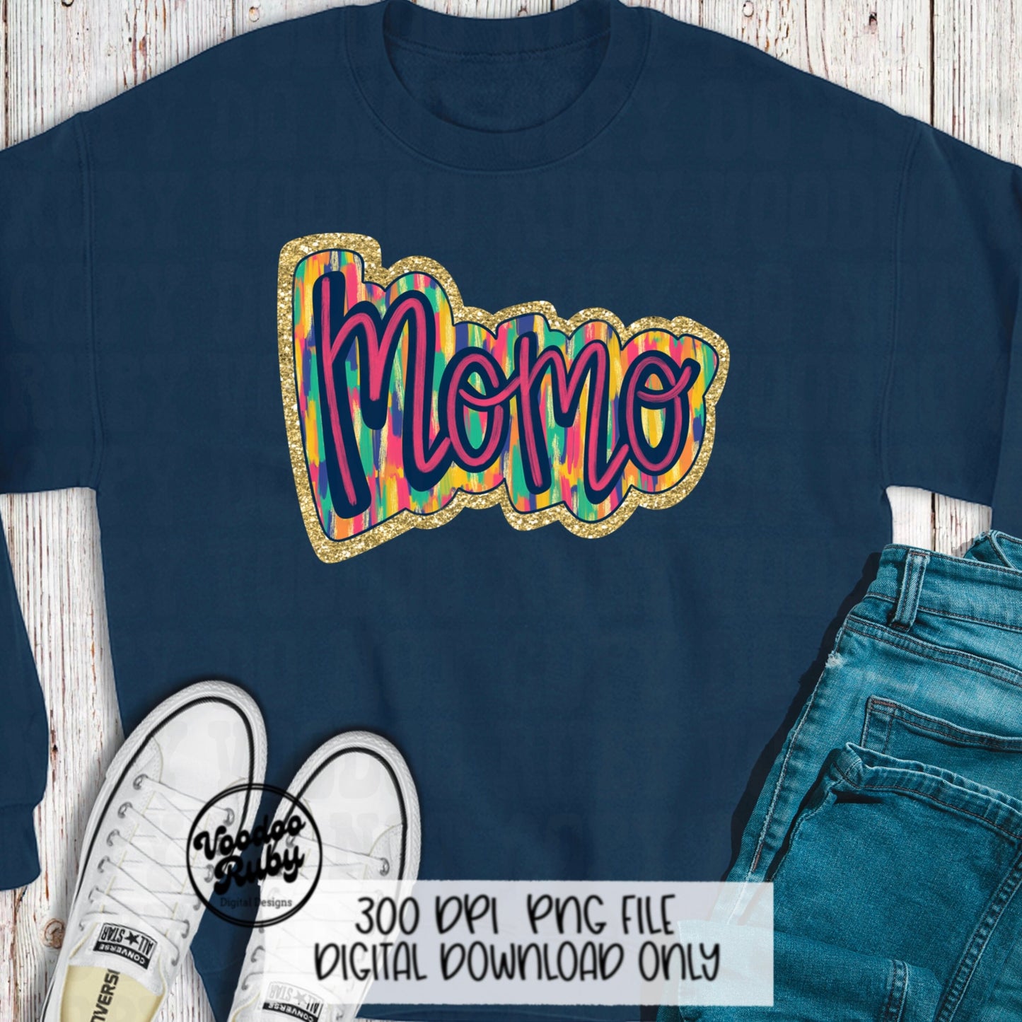 Glitter Momo PNG Sublimation Design Hand Drawn Digital Download Summer PNG Momo Clip Art Mom dtf Printable