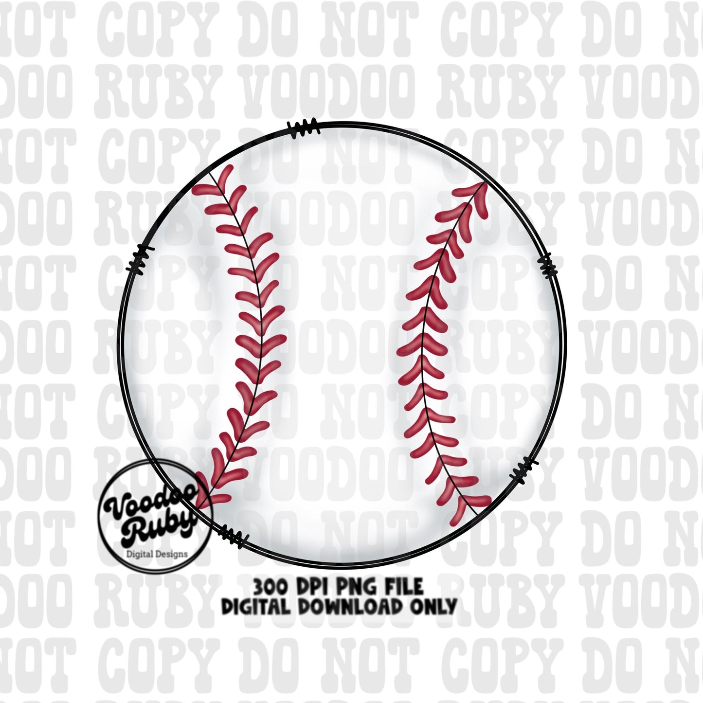 Baseball PNG Design Hand Drawn Digital Download Baseball PNG Baseball Sublimation Clip Art Sports DTF Printable Baseball Doodle Design
