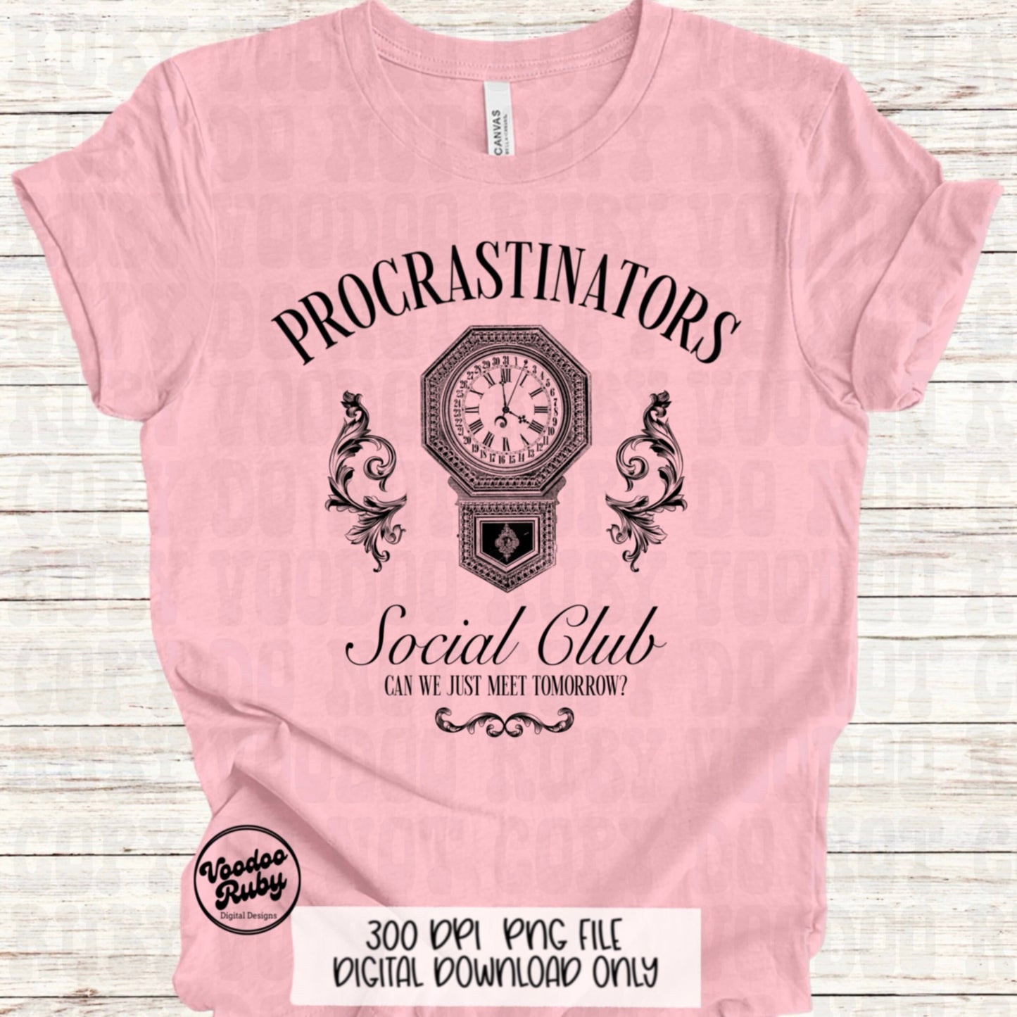 Procrastinators Social Club PNG Design Sublimation Hand Drawn Digital Download Funny Mental Heath PNG dtf Printable