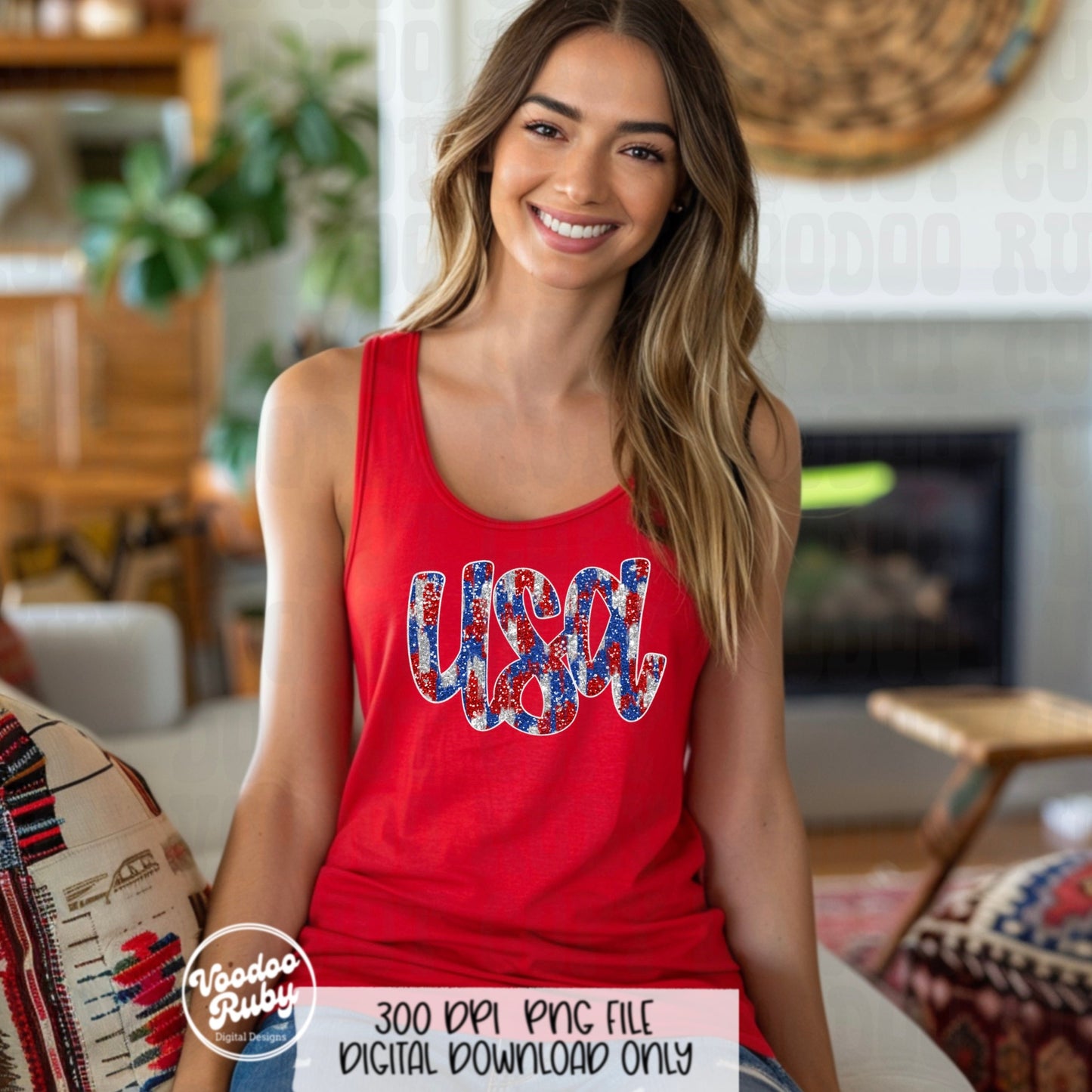 4th of July Glitter USA PNG Sublimation Design Hand Drawn Digital Download Sequin Glitter Patriotic png Summer USA American dtf