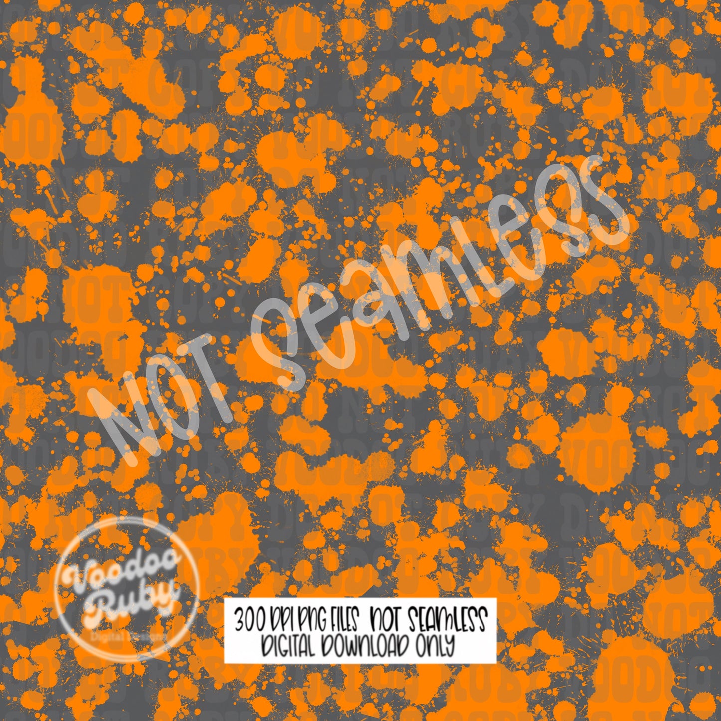 Orange and White Paint Splatter Paint Digital Paper PNG Bundle Sublimation Hand Drawn Digital Download Football PNG DTF Printable