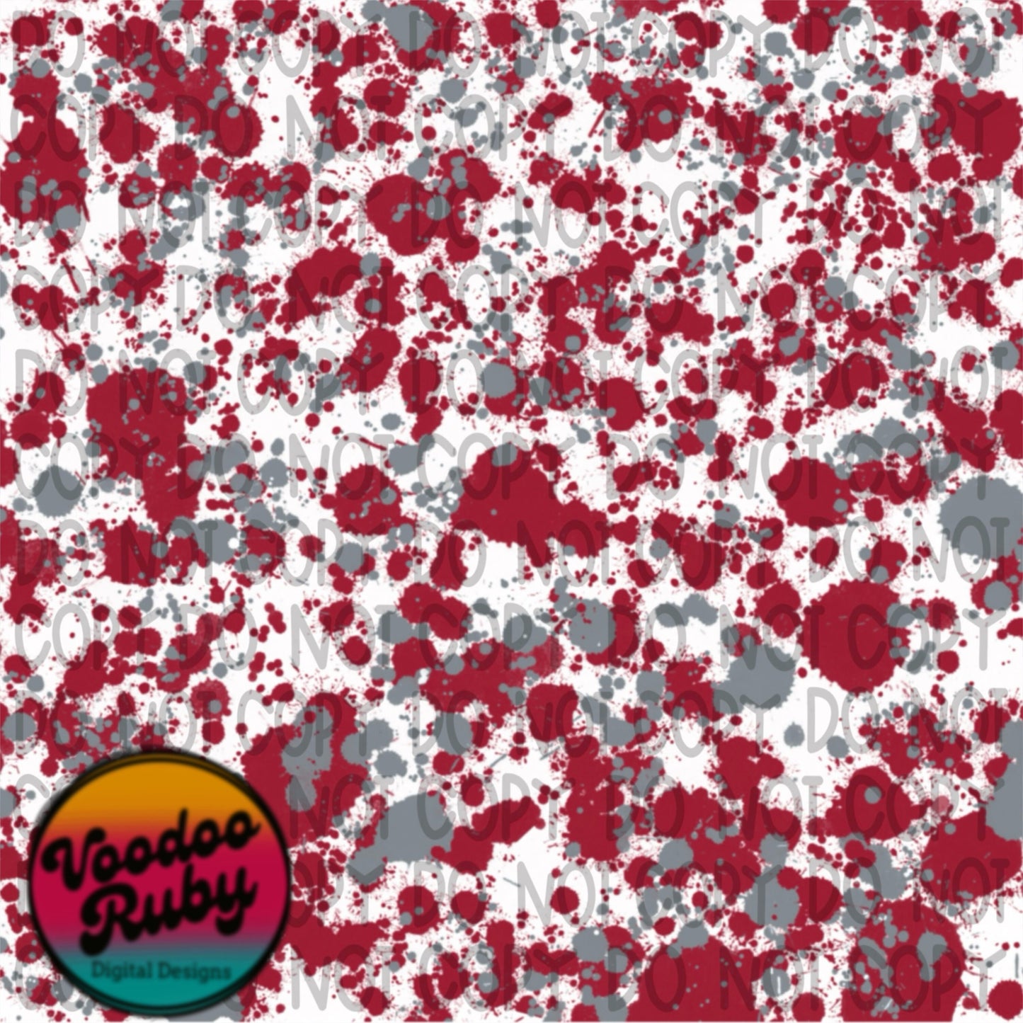 Deep Red Gray Splatter PNG Background Digital Paper PNG Bundle Sublimation Hand Drawn Digital Download DTF Printable Football png