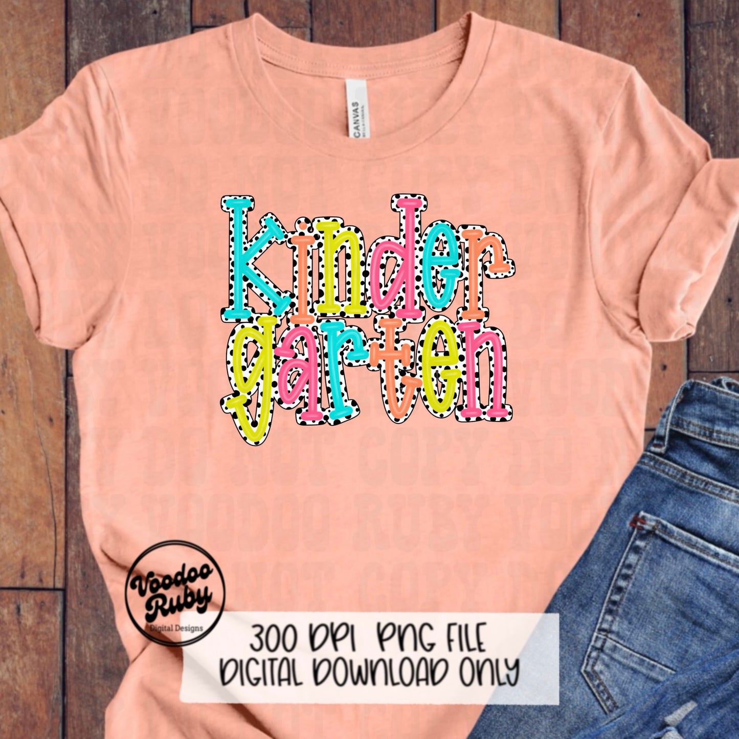 Back to School PNG Design Kindergarten png Teacher gift Hand Drawn Digital Download Sublimation Dalmatian Dots PNG Kindergarten DTF