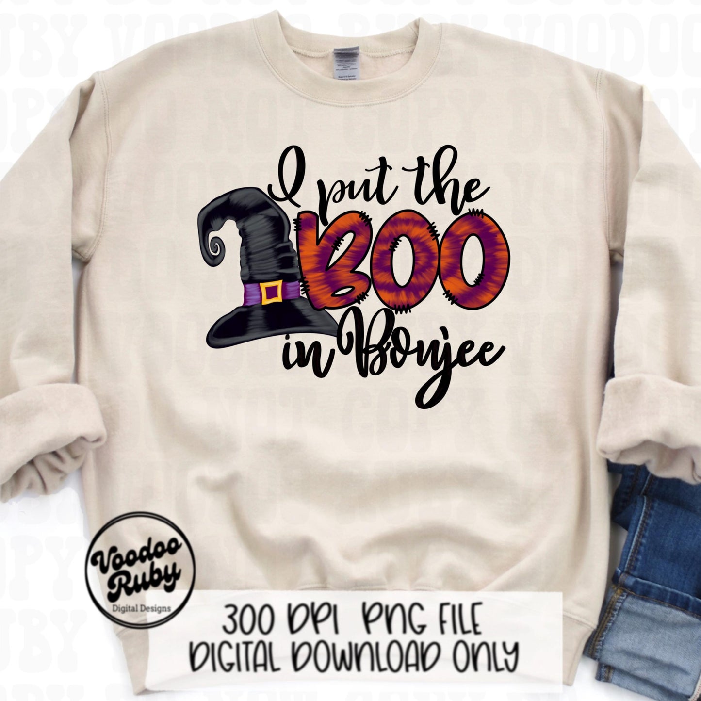 Funny Boo in Boujee PNG Design Doodle Letters Halloween Sublimation PNG Design Hand Drawn Witch png Digital Download Halloween DTF Printable
