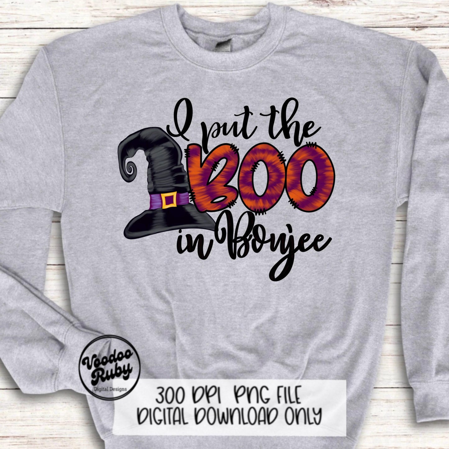 Funny Boo in Boujee PNG Design Doodle Letters Halloween Sublimation PNG Design Hand Drawn Witch png Digital Download Halloween DTF Printable