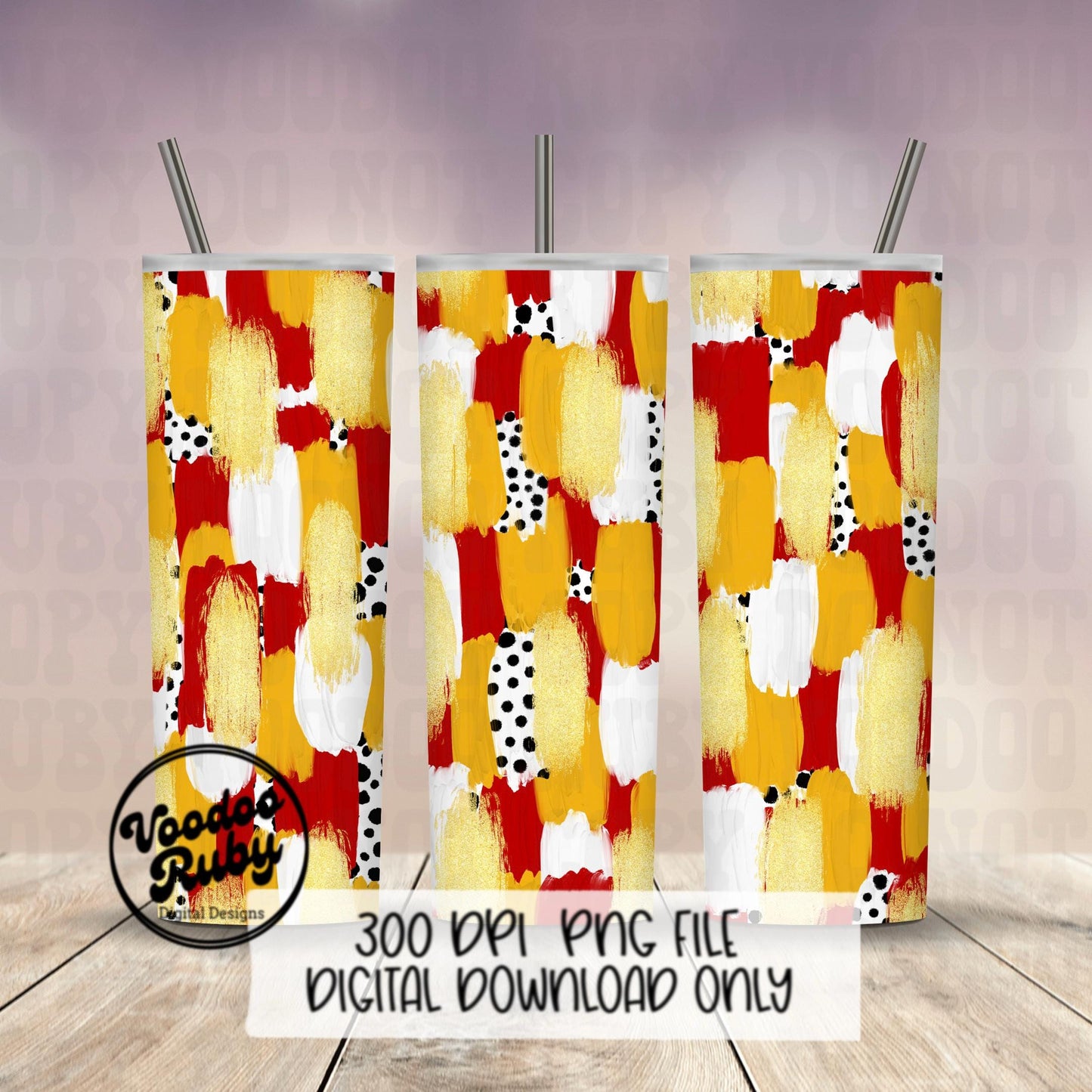 Red and Gold Brushstroke Background PNG Sublimation Digital Paper Hand Drawn Digital Download Football Brush Strokes DTF Messy Paint Mascots