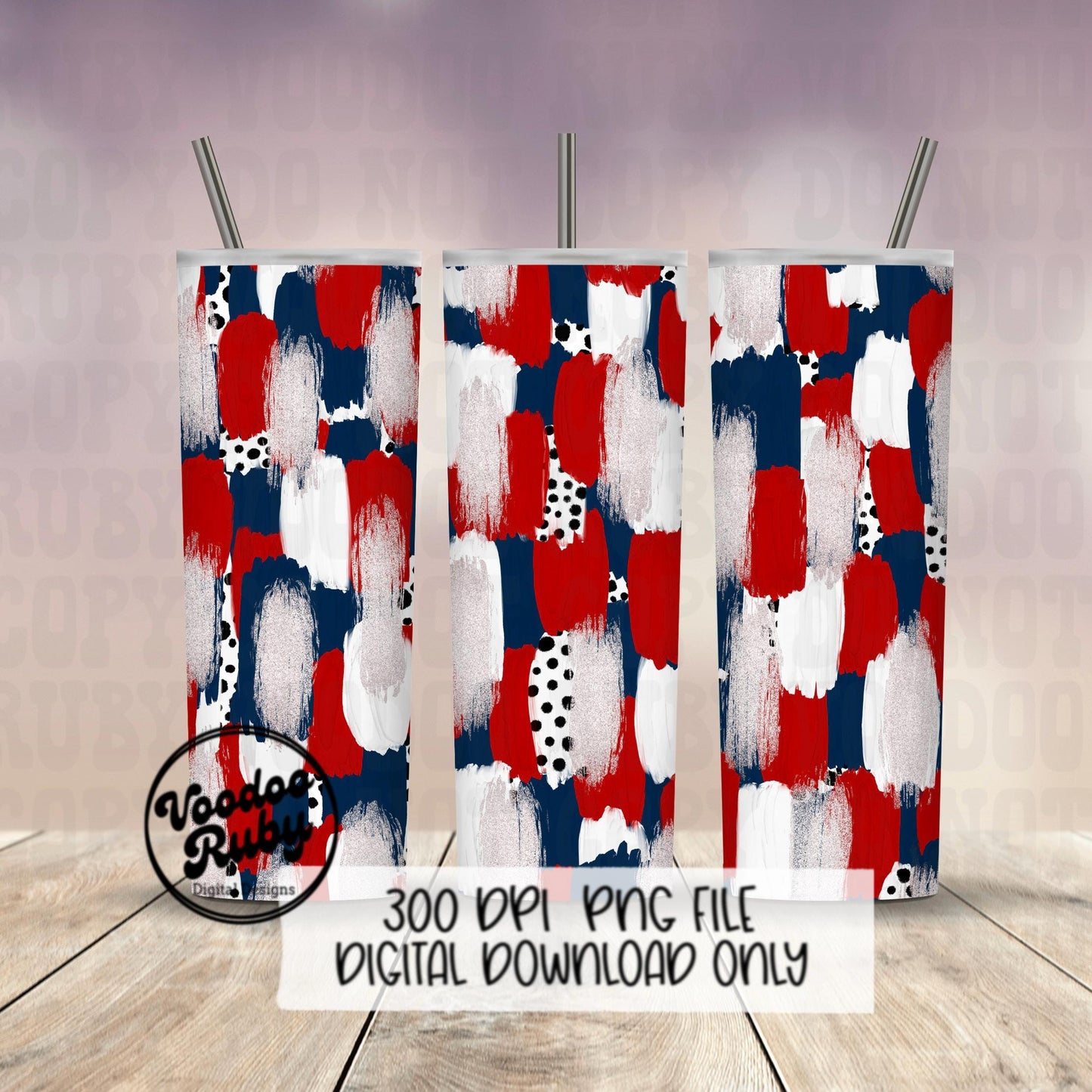 Navy Blue Red Brushstroke Background PNG Sublimation Digital Paper Hand Drawn Digital Download Football Brush Strokes Messy Paint Mascots