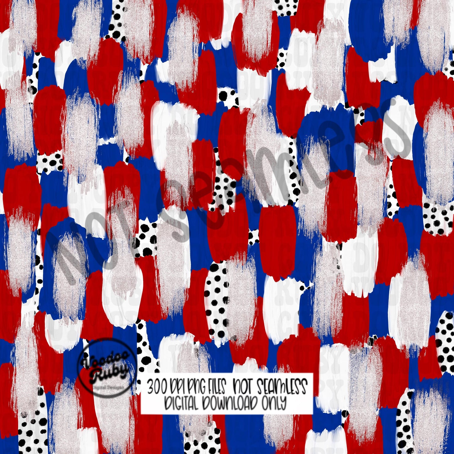 Blue & Red Brushstroke Background: Football Paint PNG (Digital Download