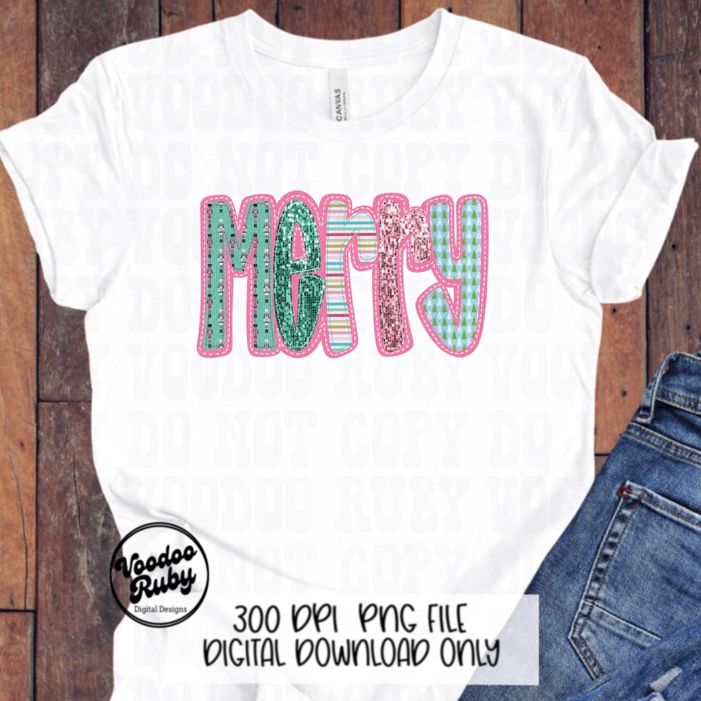 Sequin Pink Merry PNG Design Merry Christmas PNG Faux Sequins Faux Applique Merry DTF Christmas Sublimation Digital Download Merry Clip Art