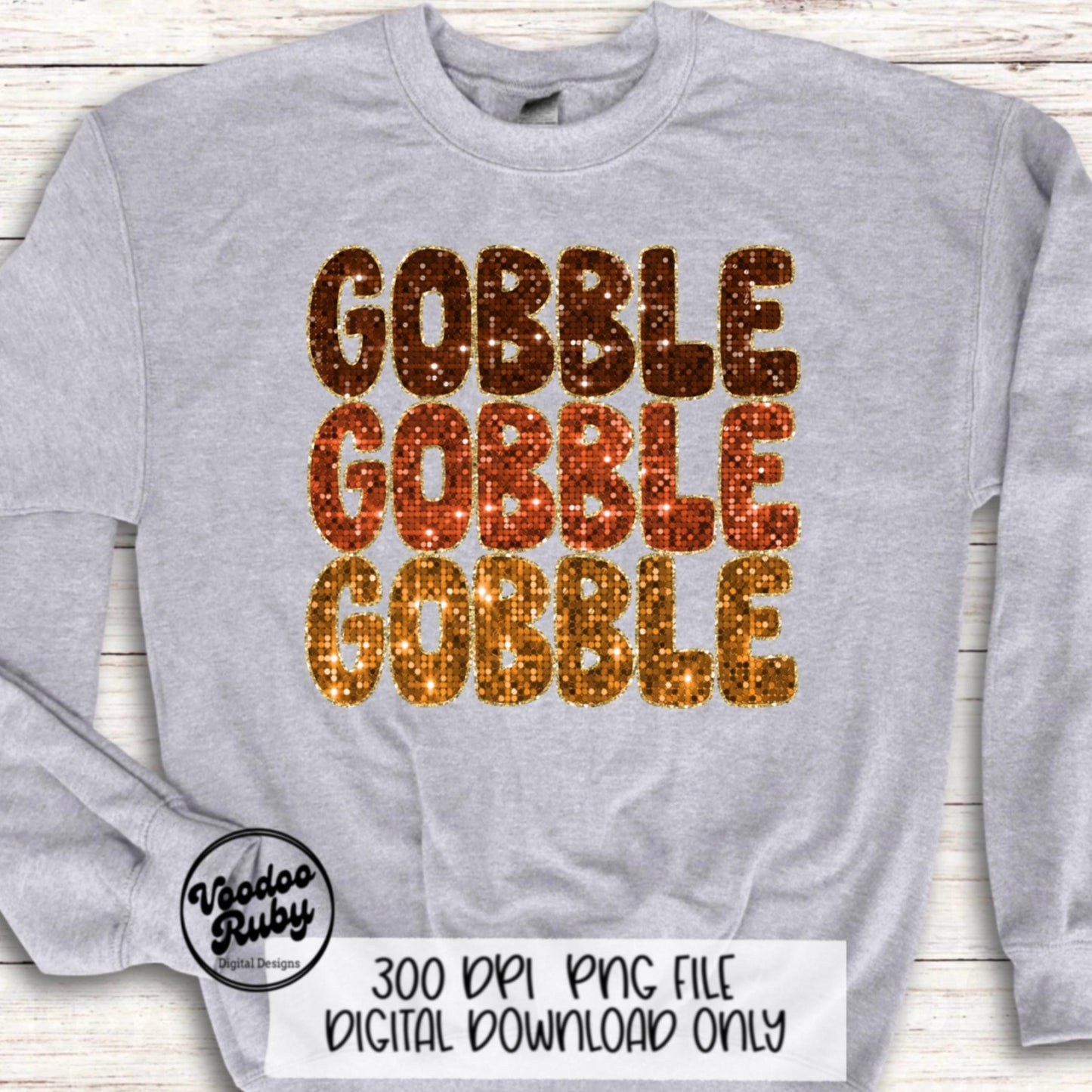 Sequin Turkey PNG Design Gobble PNG Hand Drawn Digital Download Thankful PNG Happy Thanksgiving Turkey dtf printable Faux Sequins