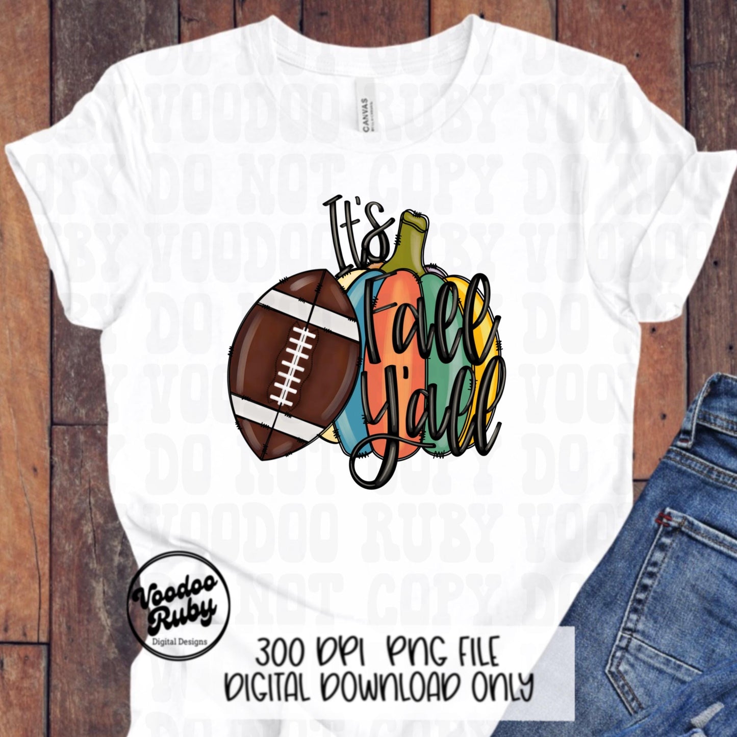 It’s Fall Y’all PNG Design Sublimation Hand Drawn Digital Download Football PNG Pumpkin dtf Printable Fall Pumpkin png