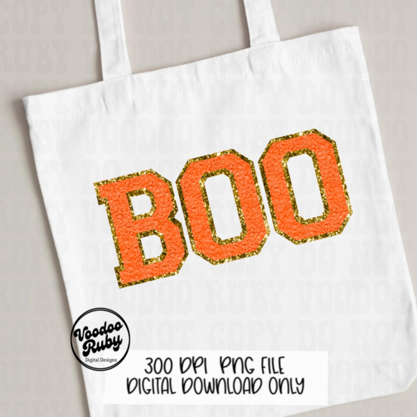Boo PNG Design Faux Chenille Letter Patches Sublimation Digital Download Halloween PNG DTF Printable Faux Embroidery Png Halloween dtf