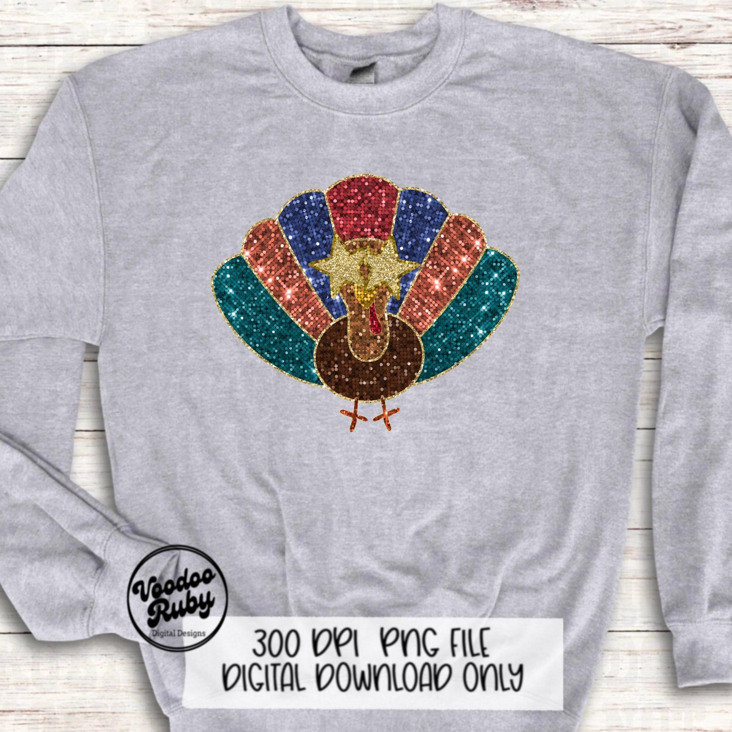 Sequin Turkey PNG Design Thanksgiving PNG Hand Drawn Digital Download Thankful PNG Happy Thanksgiving Turkey dtf printable Faux Sequins