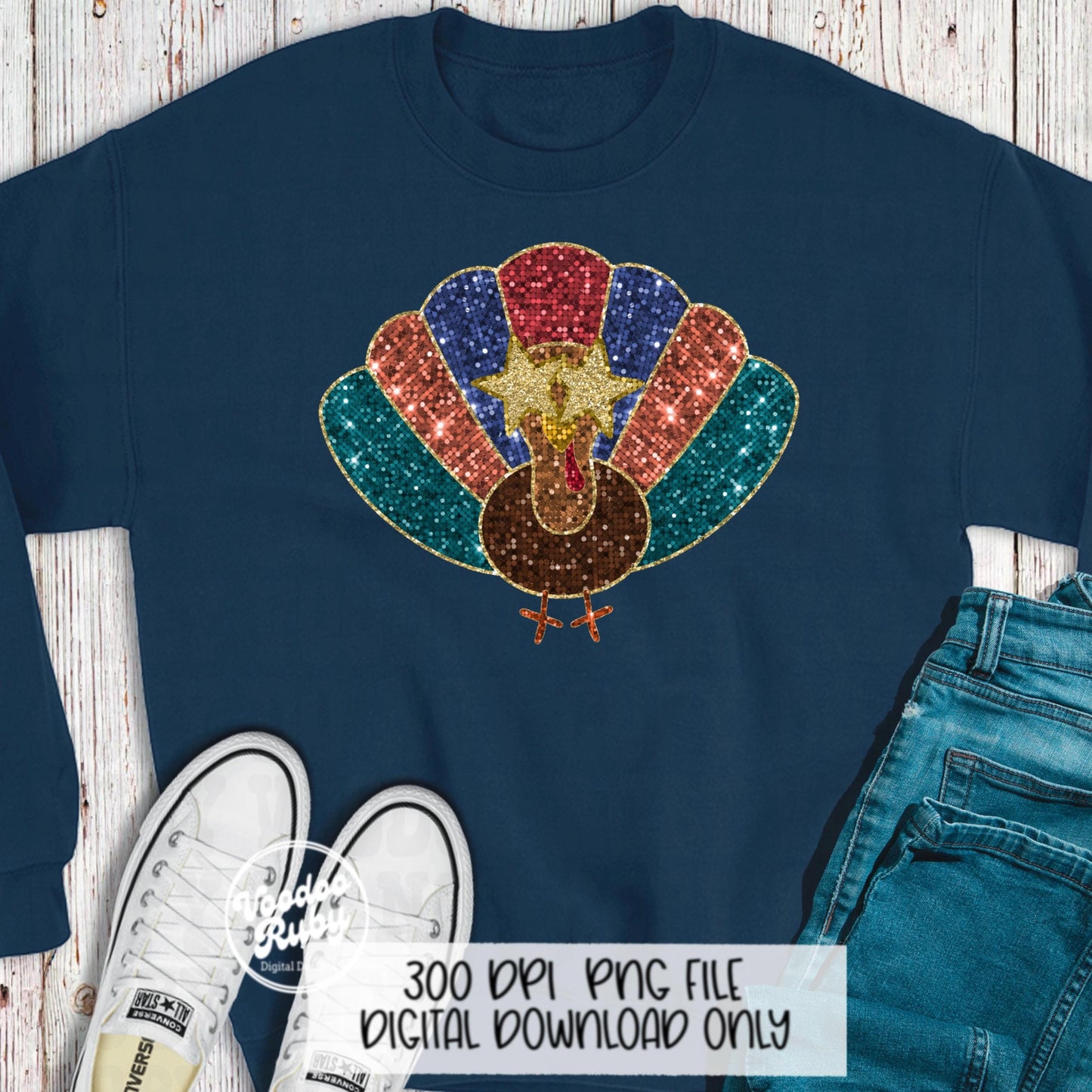 Sequin Turkey PNG Design Thanksgiving PNG Hand Drawn Digital Download Thankful PNG Happy Thanksgiving Turkey dtf printable Faux Sequins