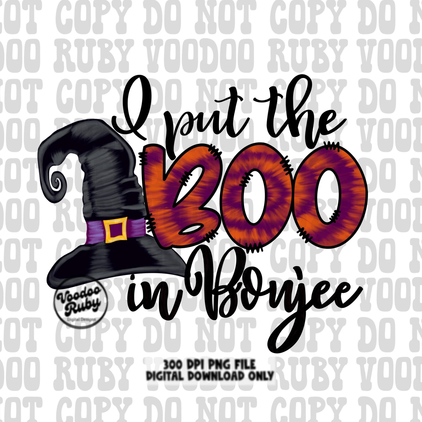 Funny Boo in Boujee PNG Design Doodle Letters Halloween Sublimation PNG Design Hand Drawn Witch png Digital Download Halloween DTF Printable