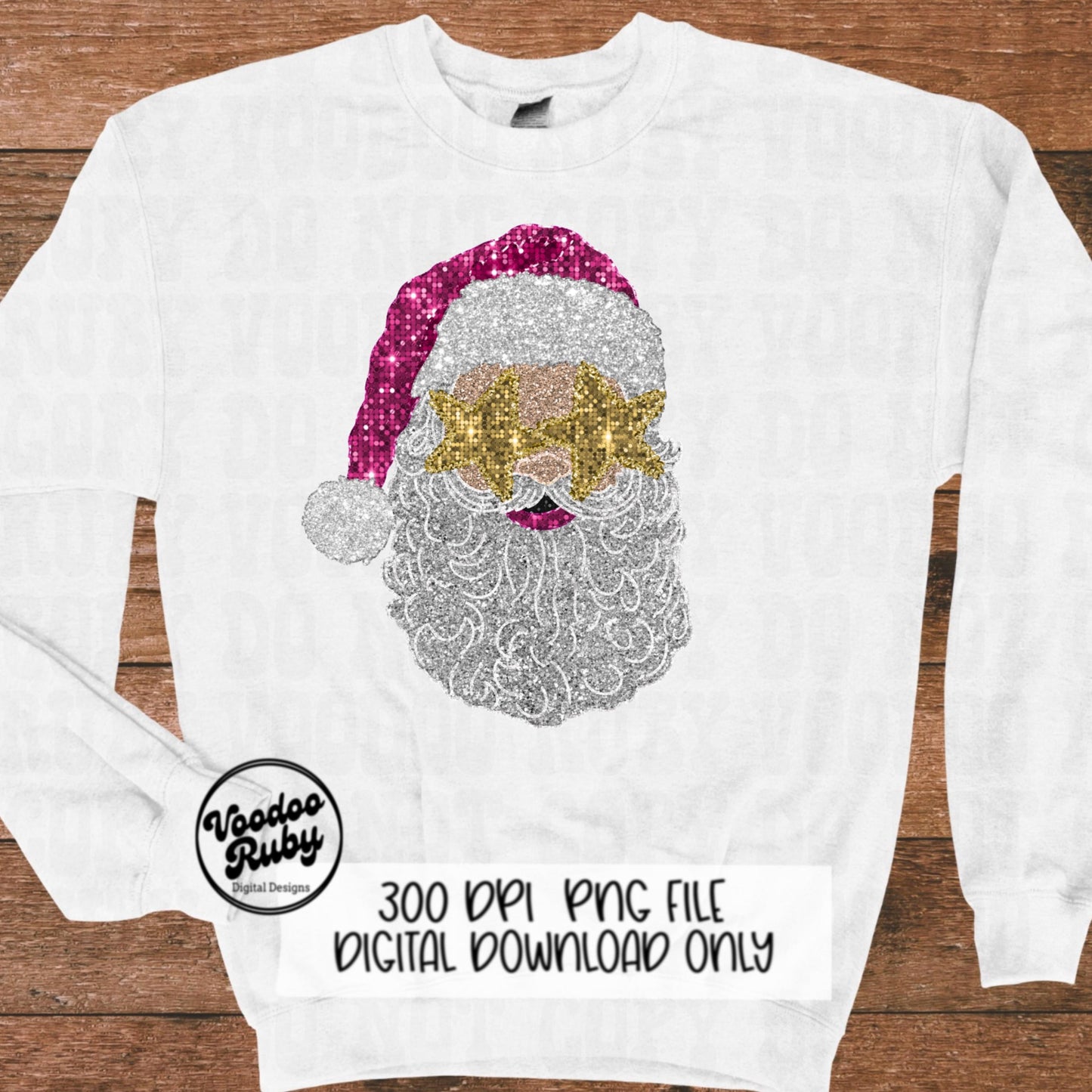 Sequin Pink Santa PNG Design Sublimation Pink Christmas PNG Faux Sequins DTF Christmas Glitter Digital Download Clip Art Sequin Santa dtf
