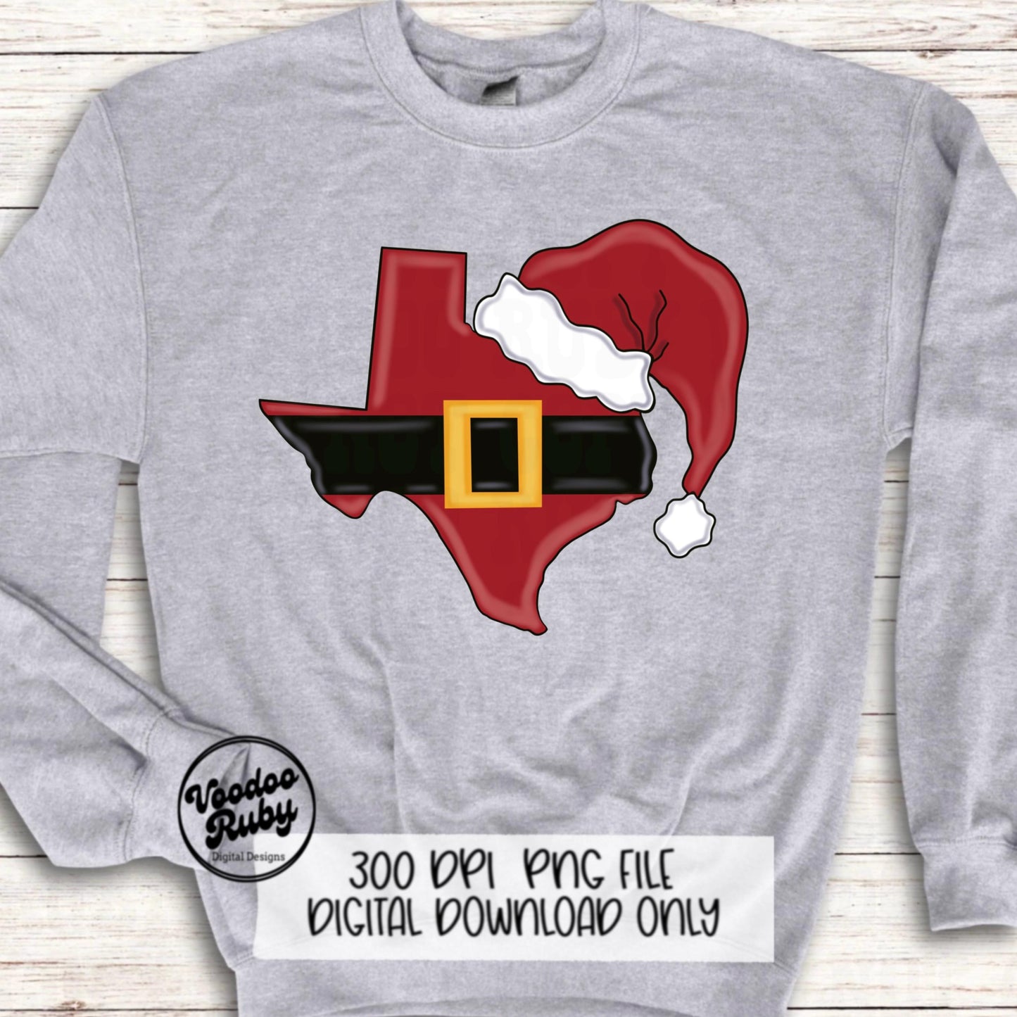 Texas Santa PNG Design Sublimation Hand Drawn Digital Design Download Texas Christmas dtf Printable Santa Clip Art Merry Christmas PNG