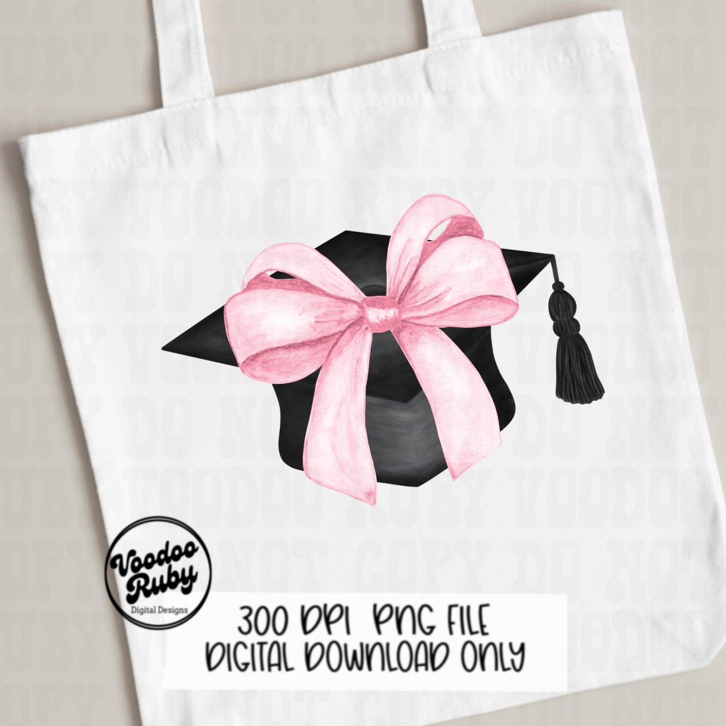 Coquette Graduation PNG Sublimation Design Hand Drawn Digital Download Pink Bow PNG Graduation Clip Art Class of 2024 Png Coquette dtf