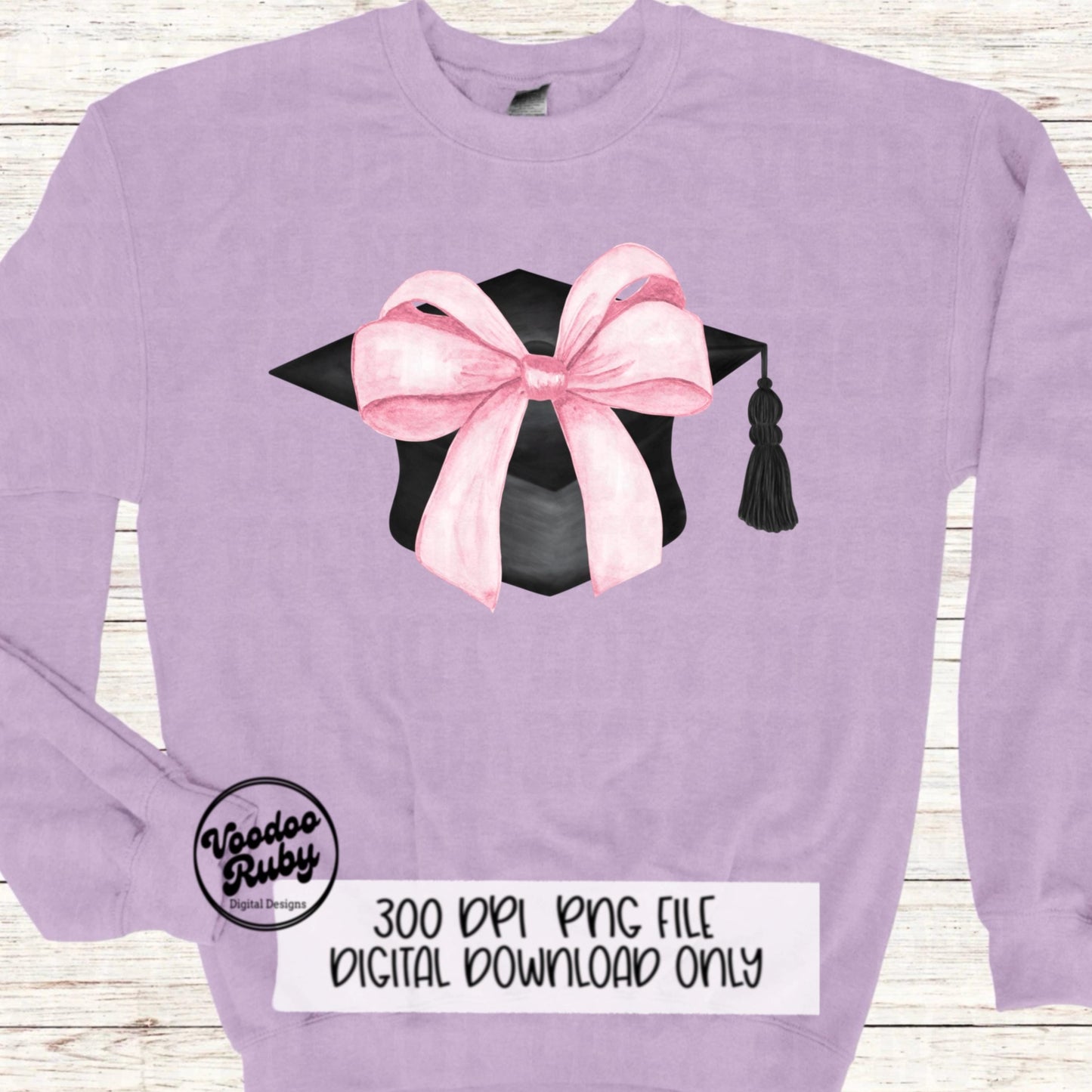 Coquette Graduation PNG Sublimation Design Hand Drawn Digital Download Pink Bow PNG Graduation Clip Art Class of 2024 Png Coquette dtf