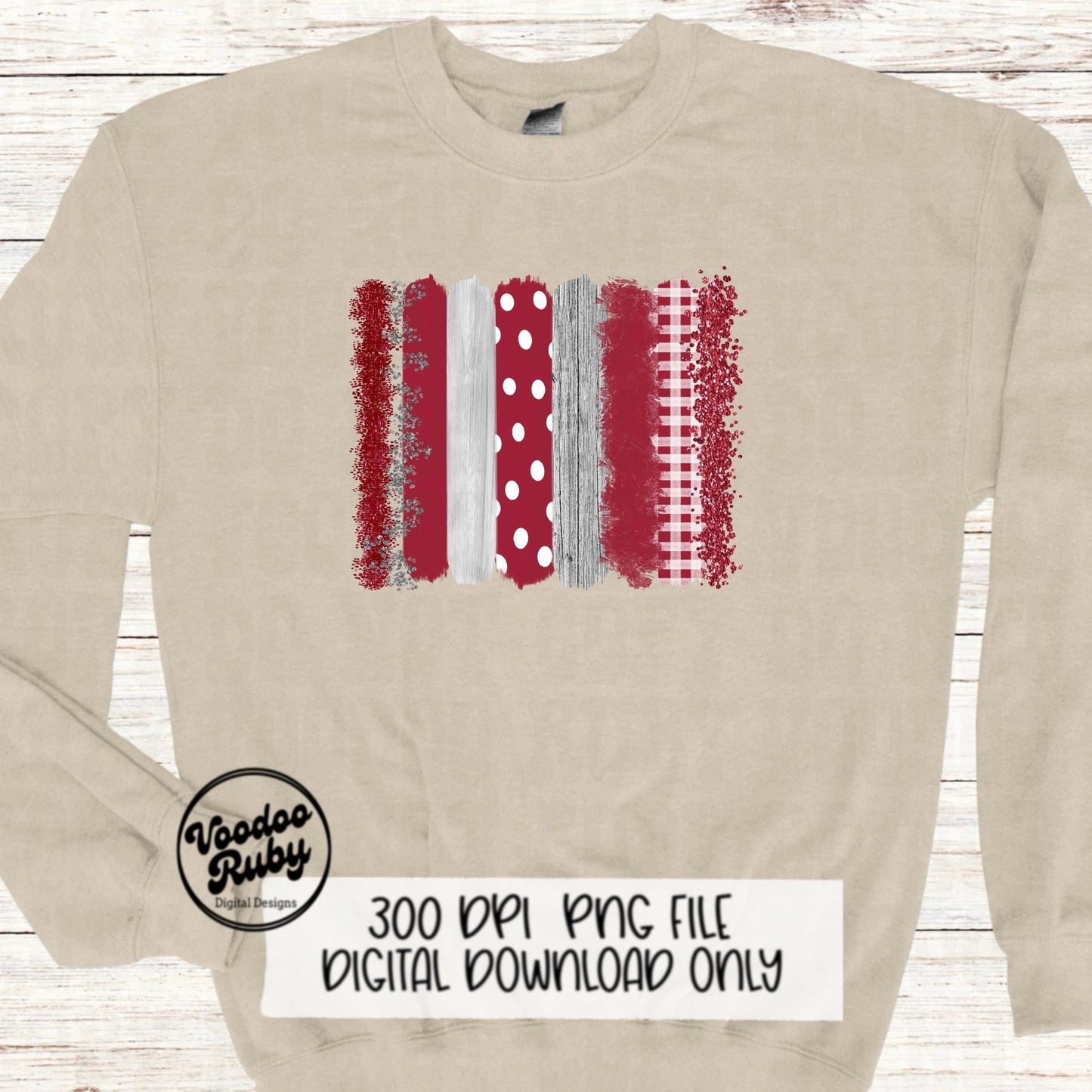 Red & White Brush Stroke Background: Football Design (PNG Digital Download)
