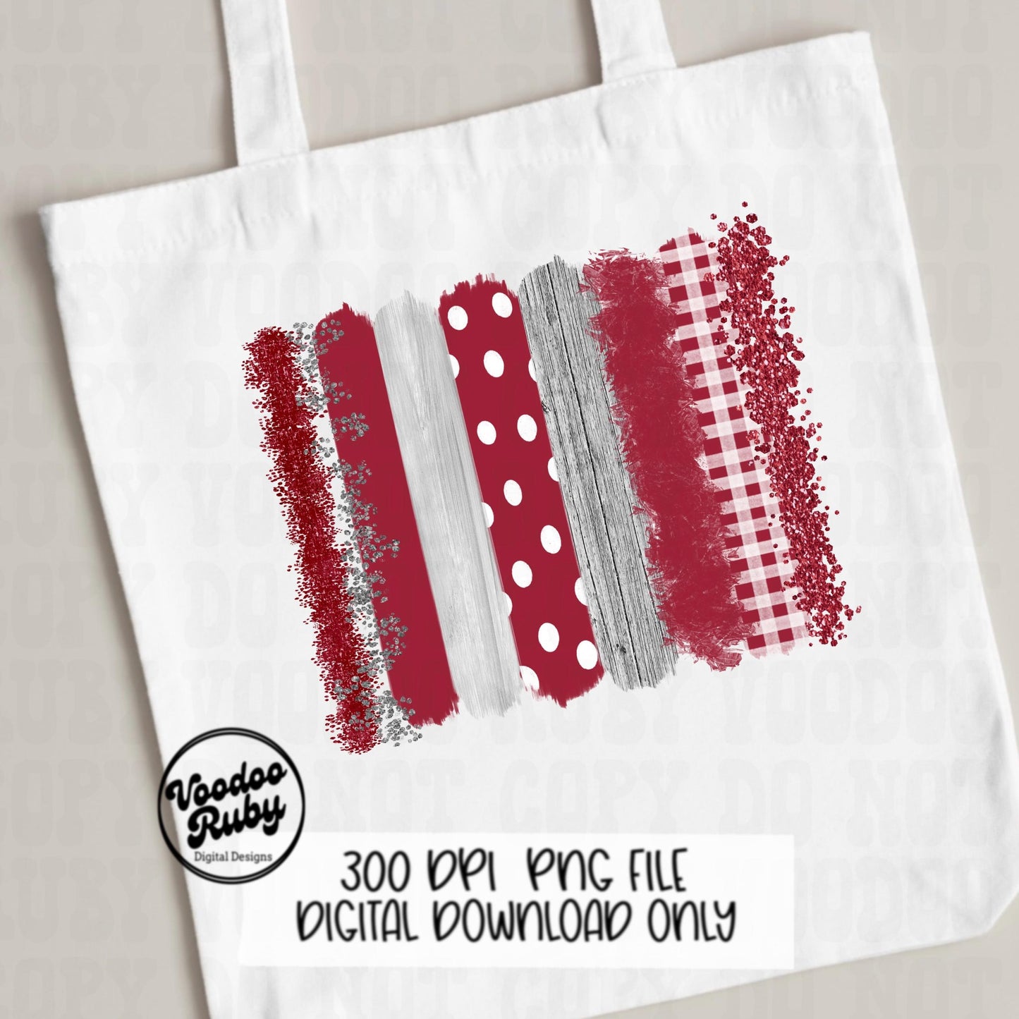 Red & White Brush Stroke Background: Football Design (PNG Digital Download)