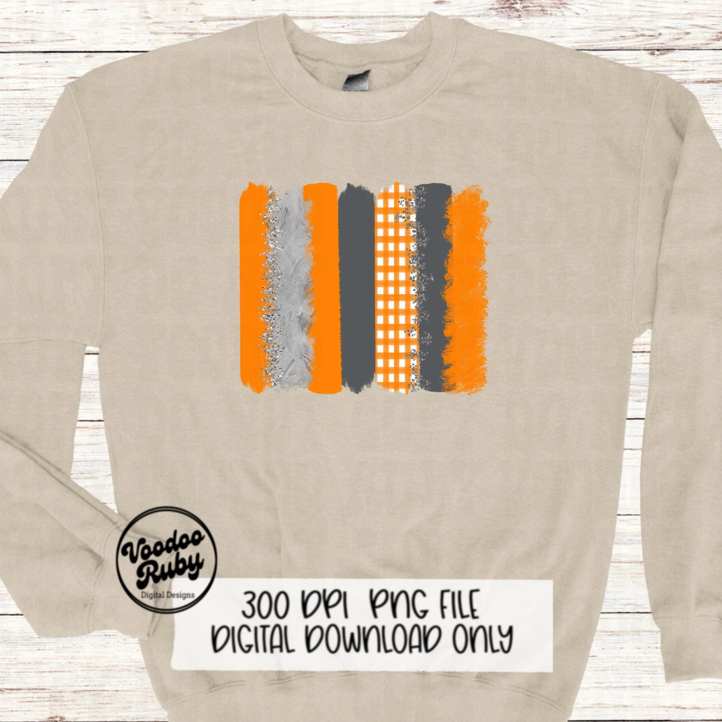 Orange and White Sublimation PNG | Hand Drawn Digital Download | Orange and White PNG | Individual Brush Stokes png | Clip art