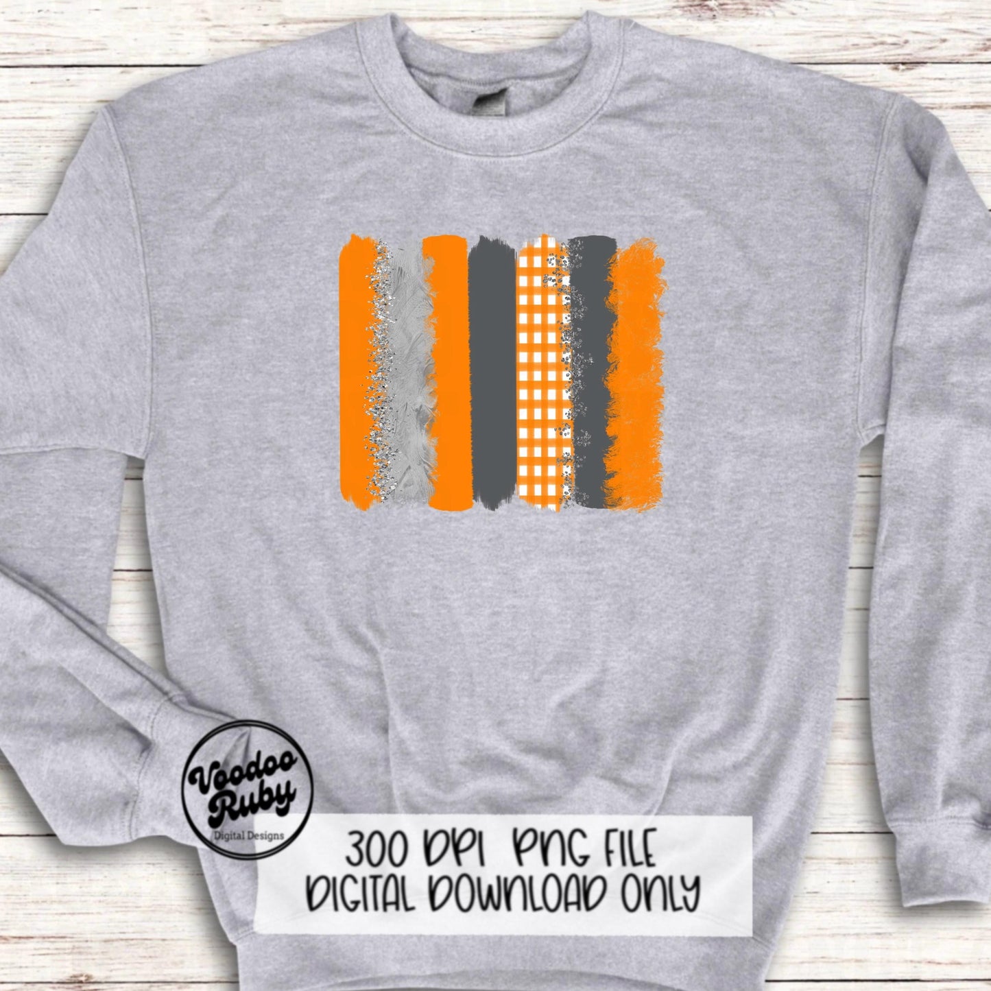 Orange and White Sublimation PNG | Hand Drawn Digital Download | Orange and White PNG | Individual Brush Stokes png | Clip art
