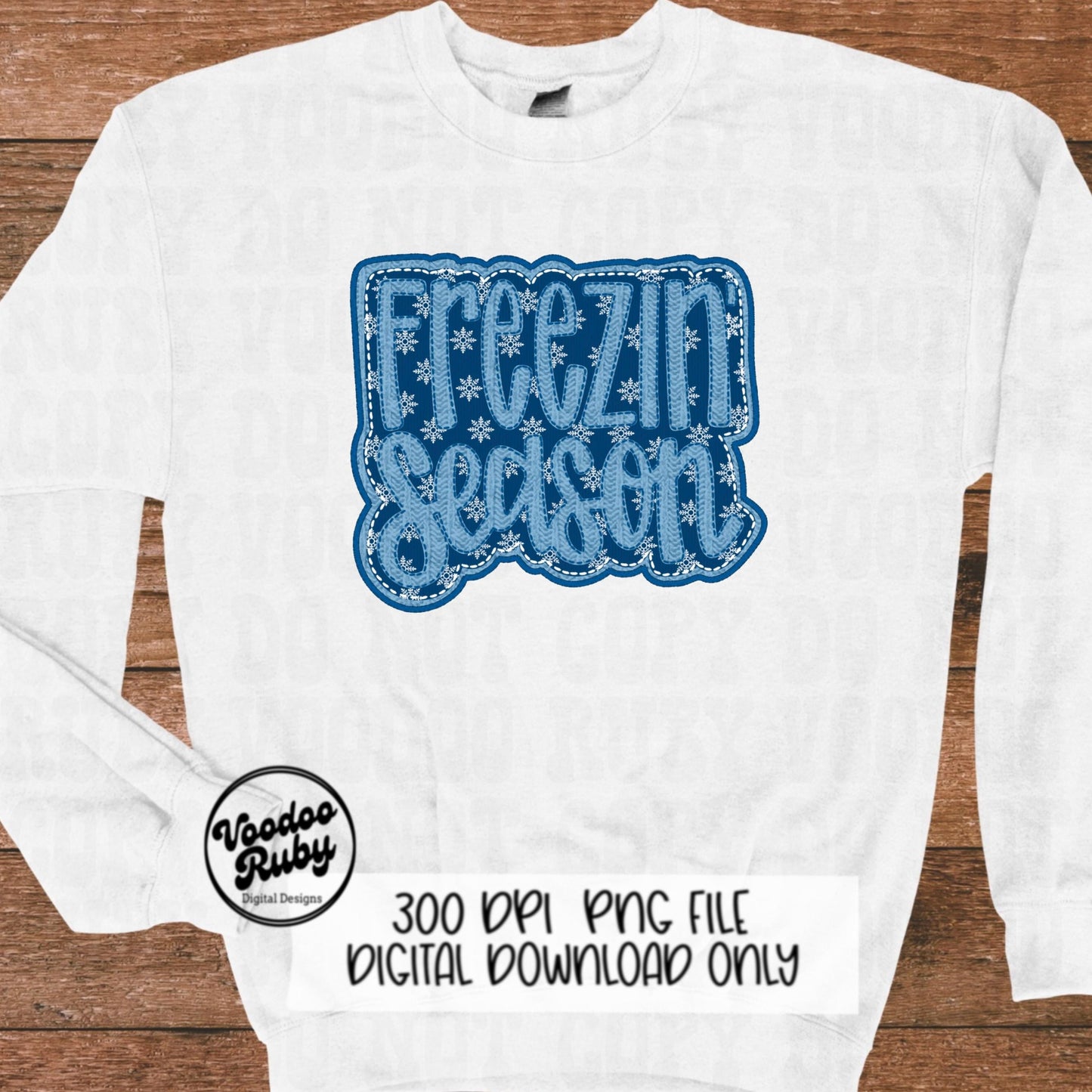 Freezin Season PNG Design Sublimation Digital Download Merry Christmas PNG Faux Embroidery png Freezing DTF Printable Winter